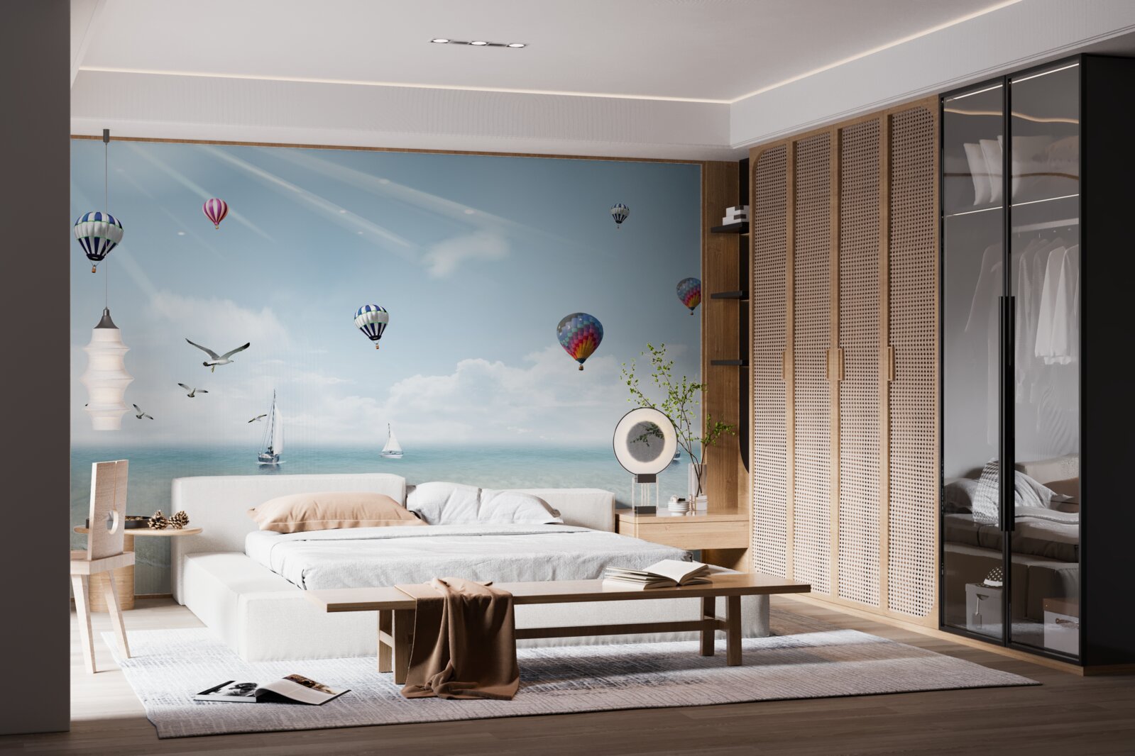 Fototapeta more plné balónov