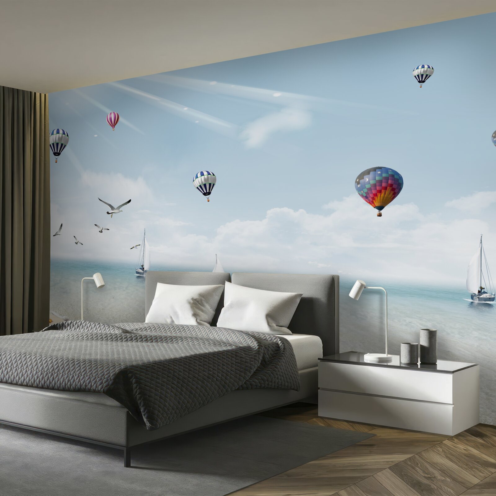 Fototapeta more plné balónov