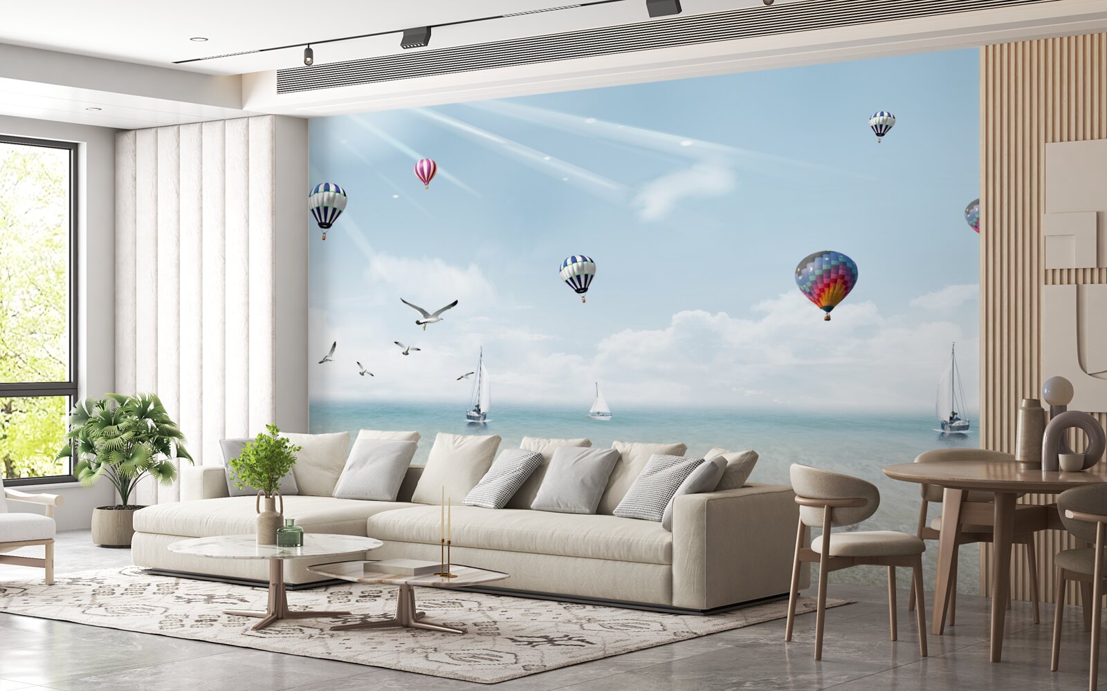 Fototapeta more plné balónov