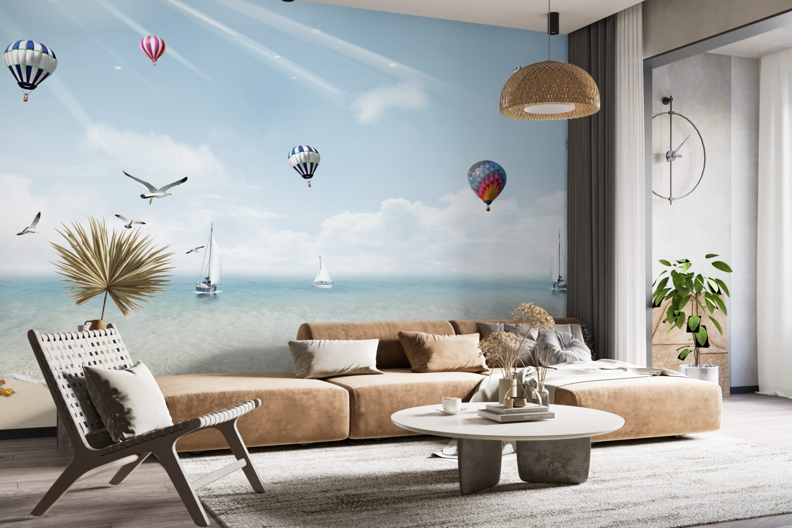 Fototapeta more plné balónov