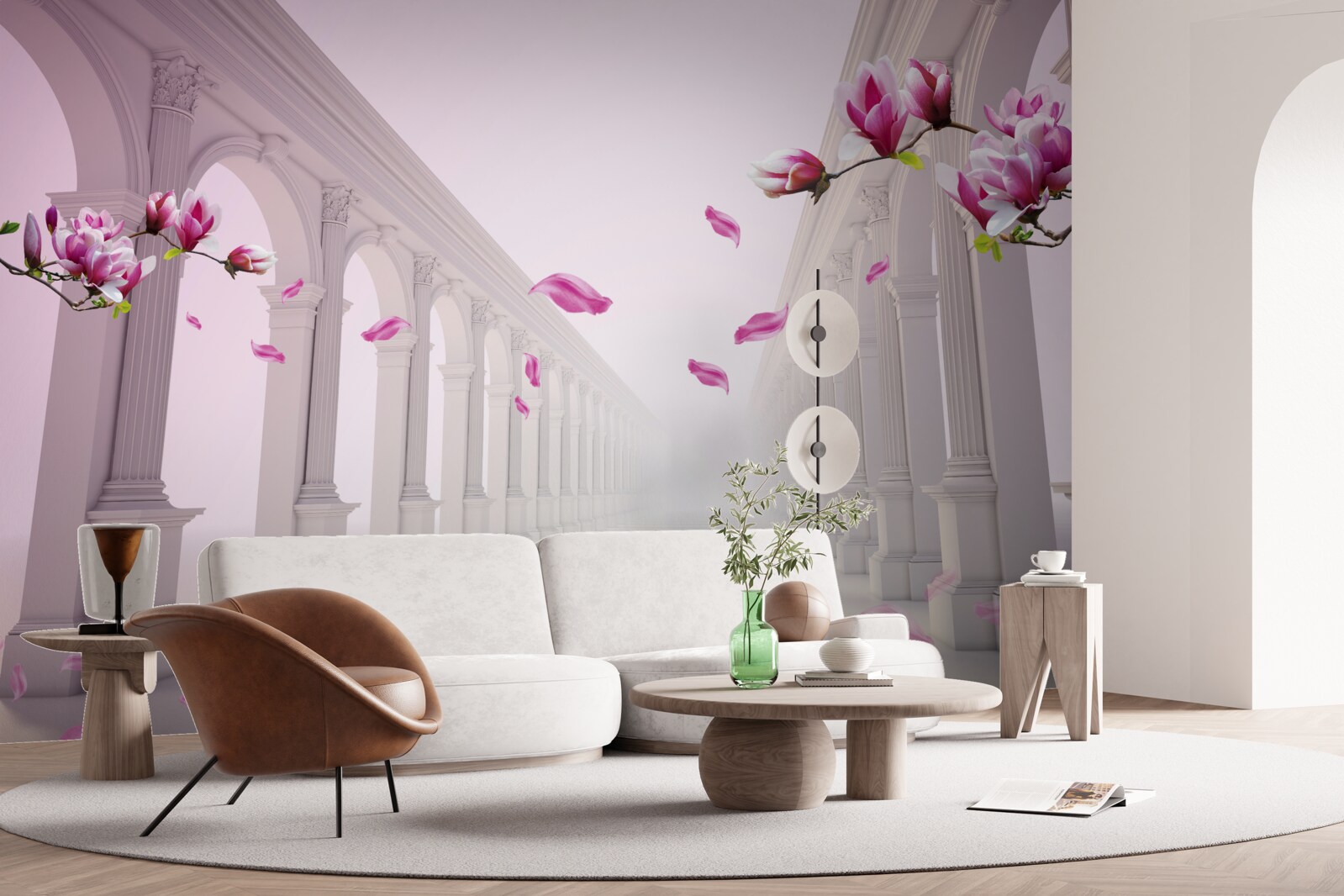 Fototapeta magnólie vytvárajú nekonečný tunel, kvitnúci nádherou