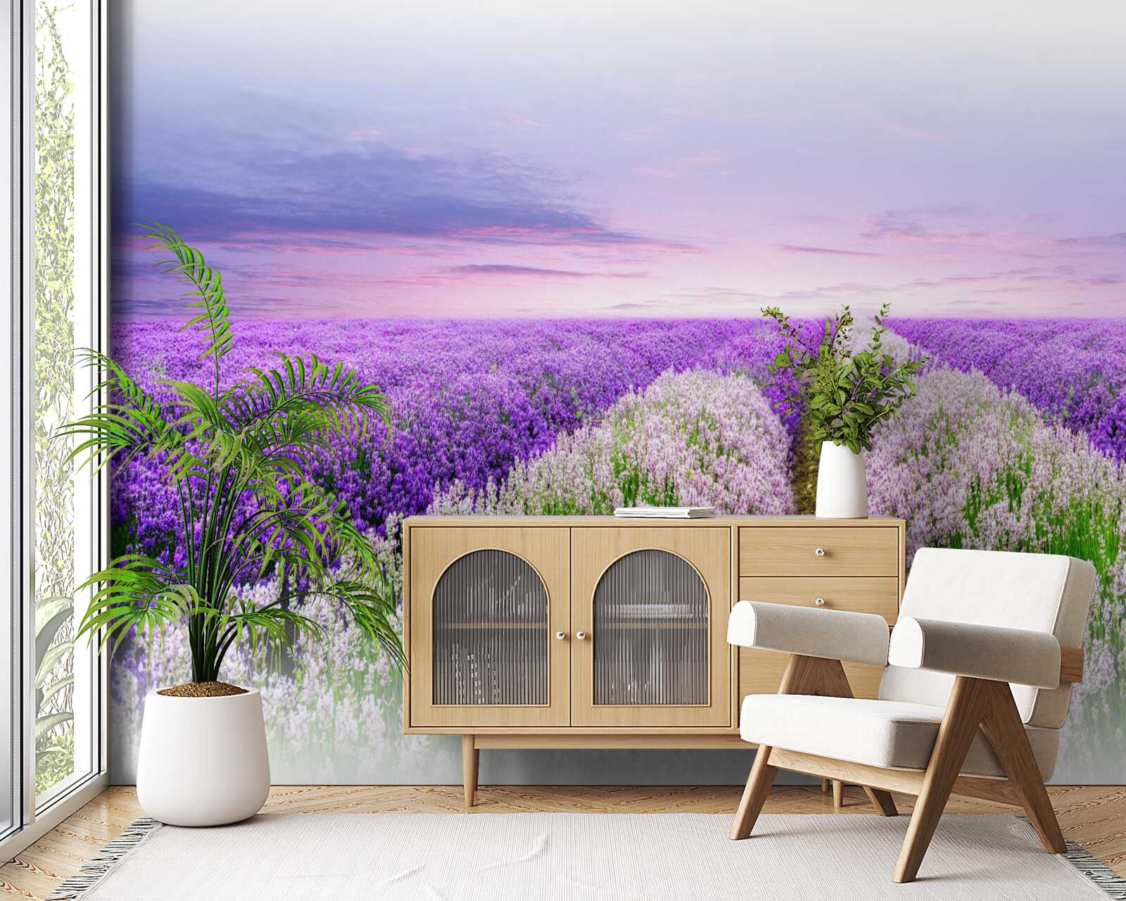 Fototapeta pole s voňavou levanduľou na lúkach