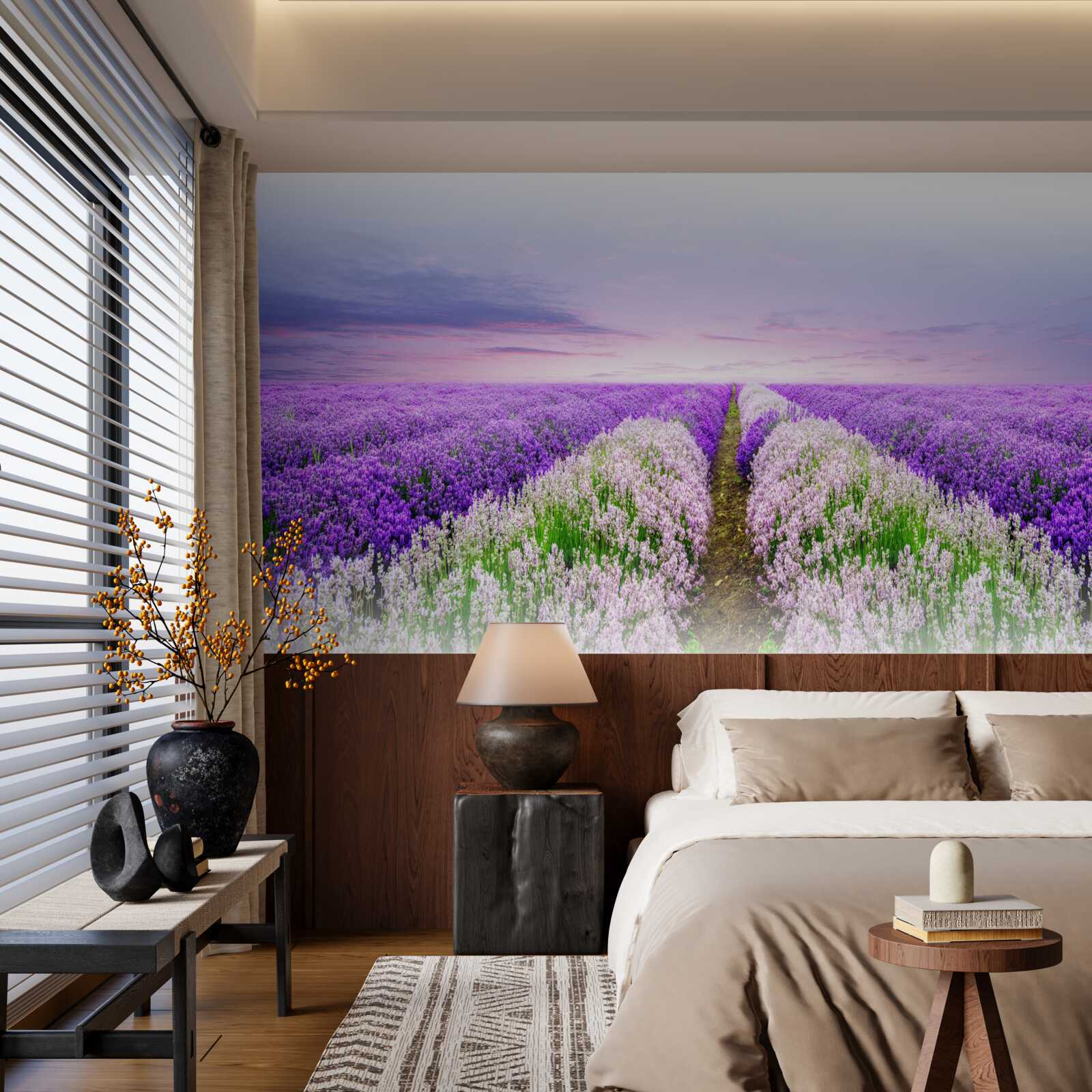 Fototapeta pole s voňavou levanduľou na lúkach