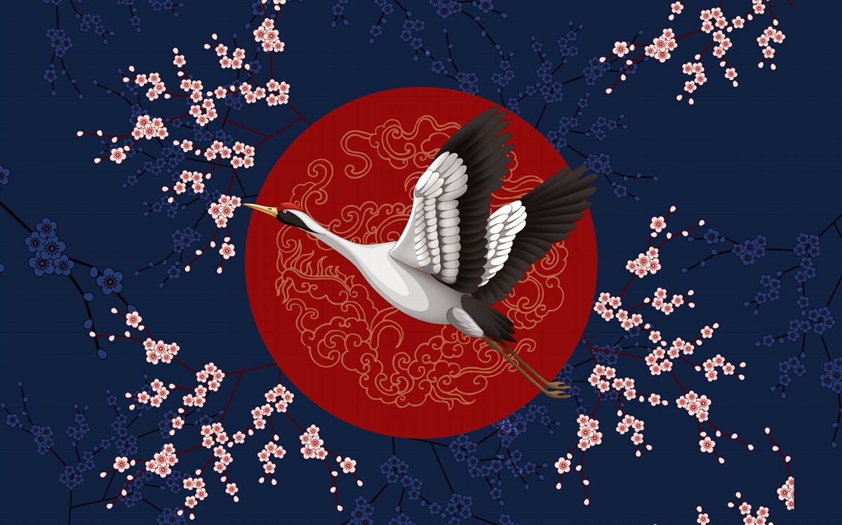 Fototapeta Japonská torta s motívom oblohy