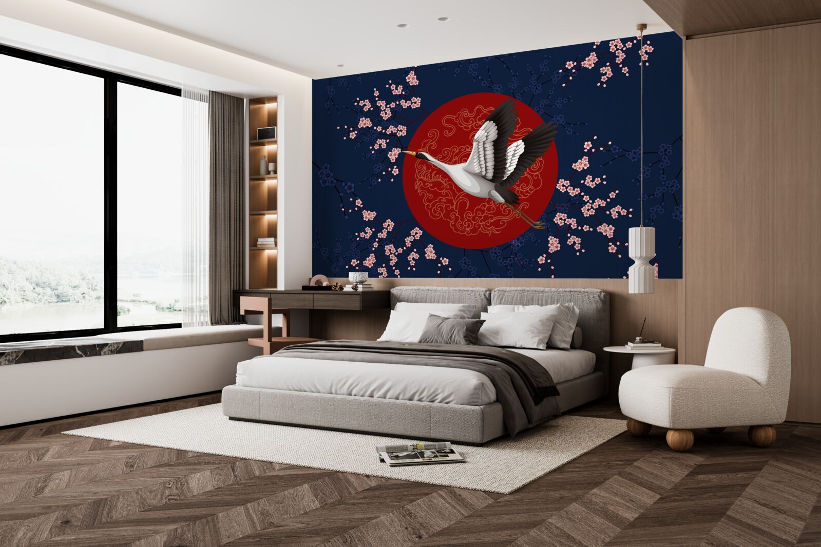 Fototapeta Japonská torta s motívom oblohy