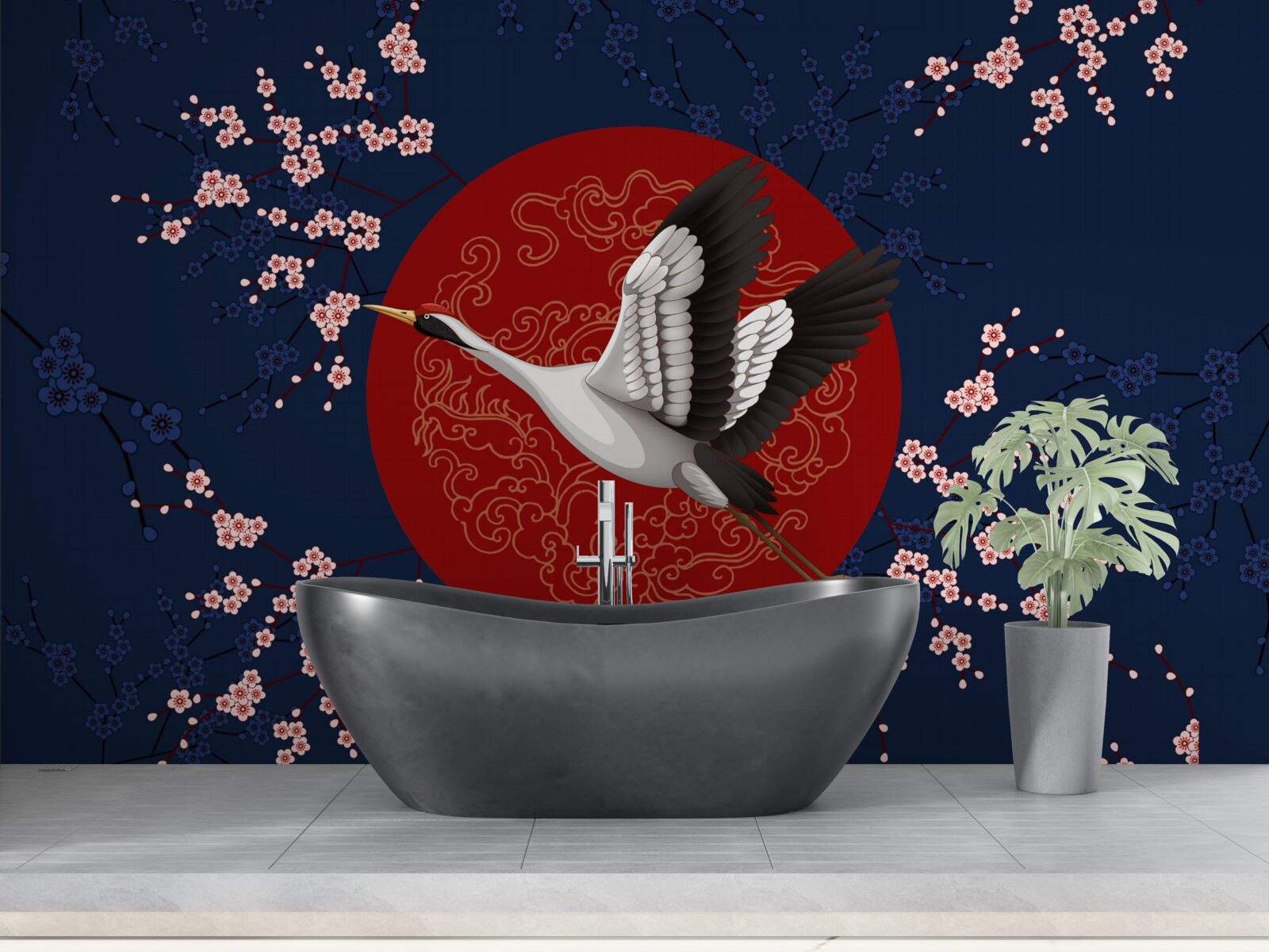 Fototapeta Japonská torta s motívom oblohy