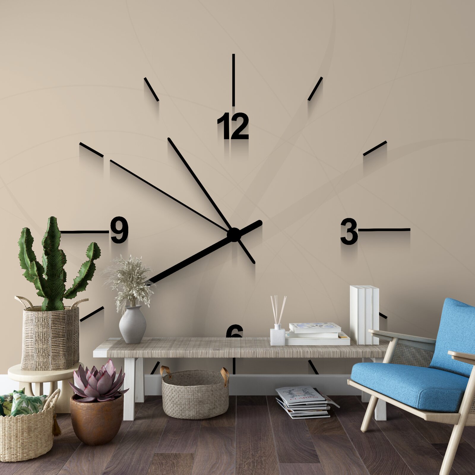 Fototapeta nástenné hodiny so štyrmi číslicami