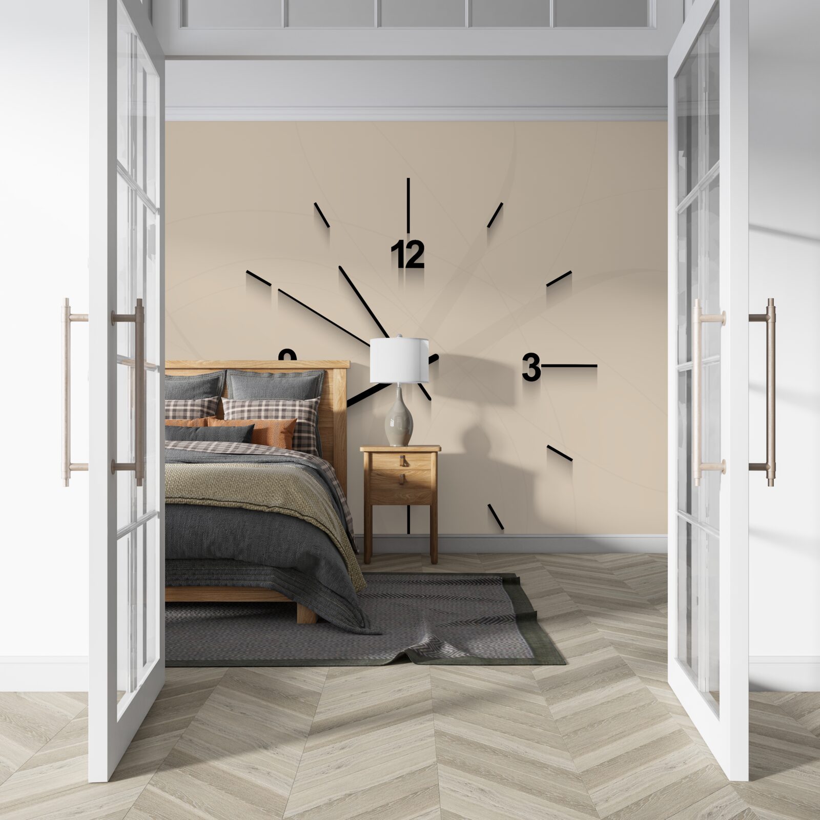 Fototapeta nástenné hodiny so štyrmi číslicami