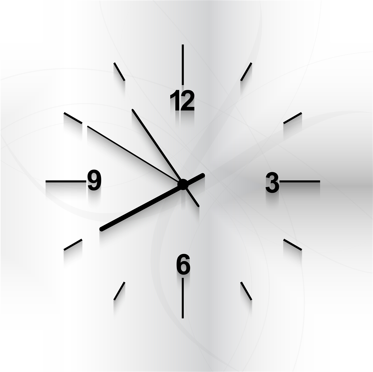 Fototapeta Na stene visia strieborné hodiny so štyrmi číslicami