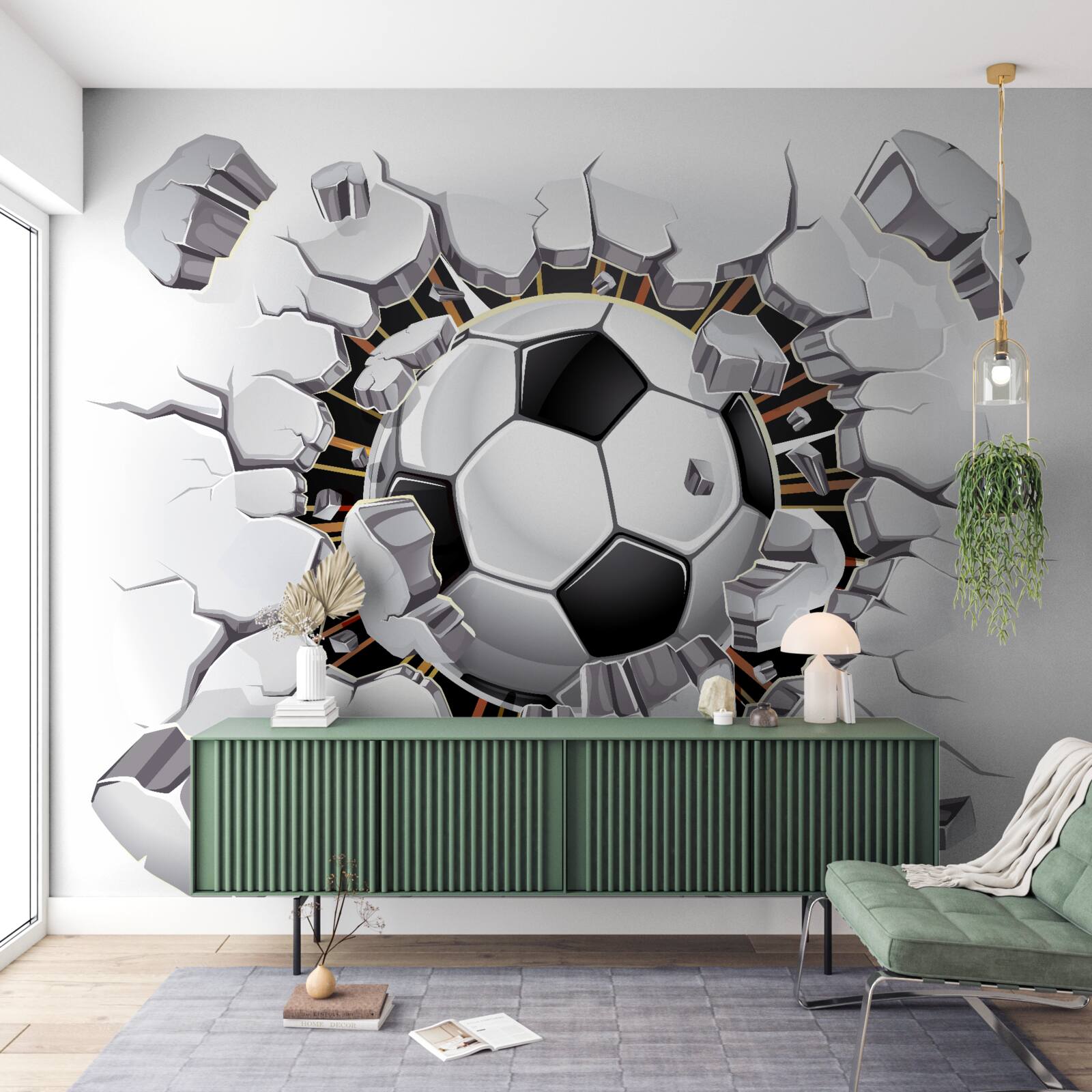 Fototapeta futbalová lopta lietajúca vo vzduchu