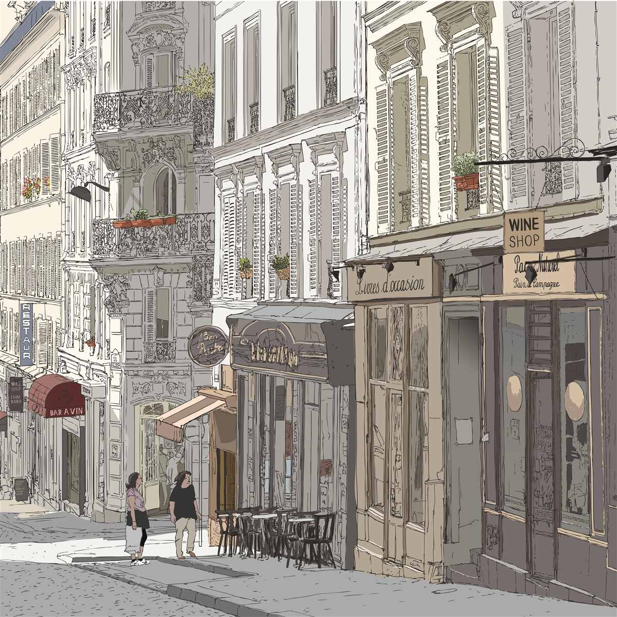 Fototapeta obrázok ulice Montmartre