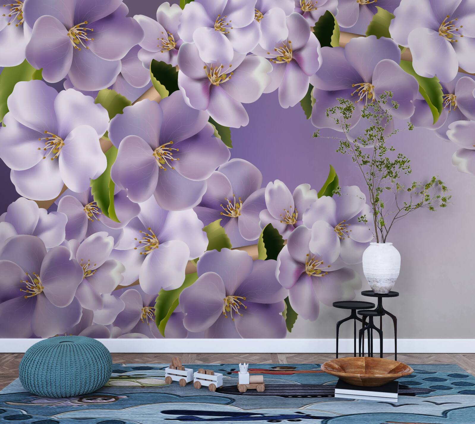 Fototapeta jemné odtiene orgovánu v jemnom kvete orchidey