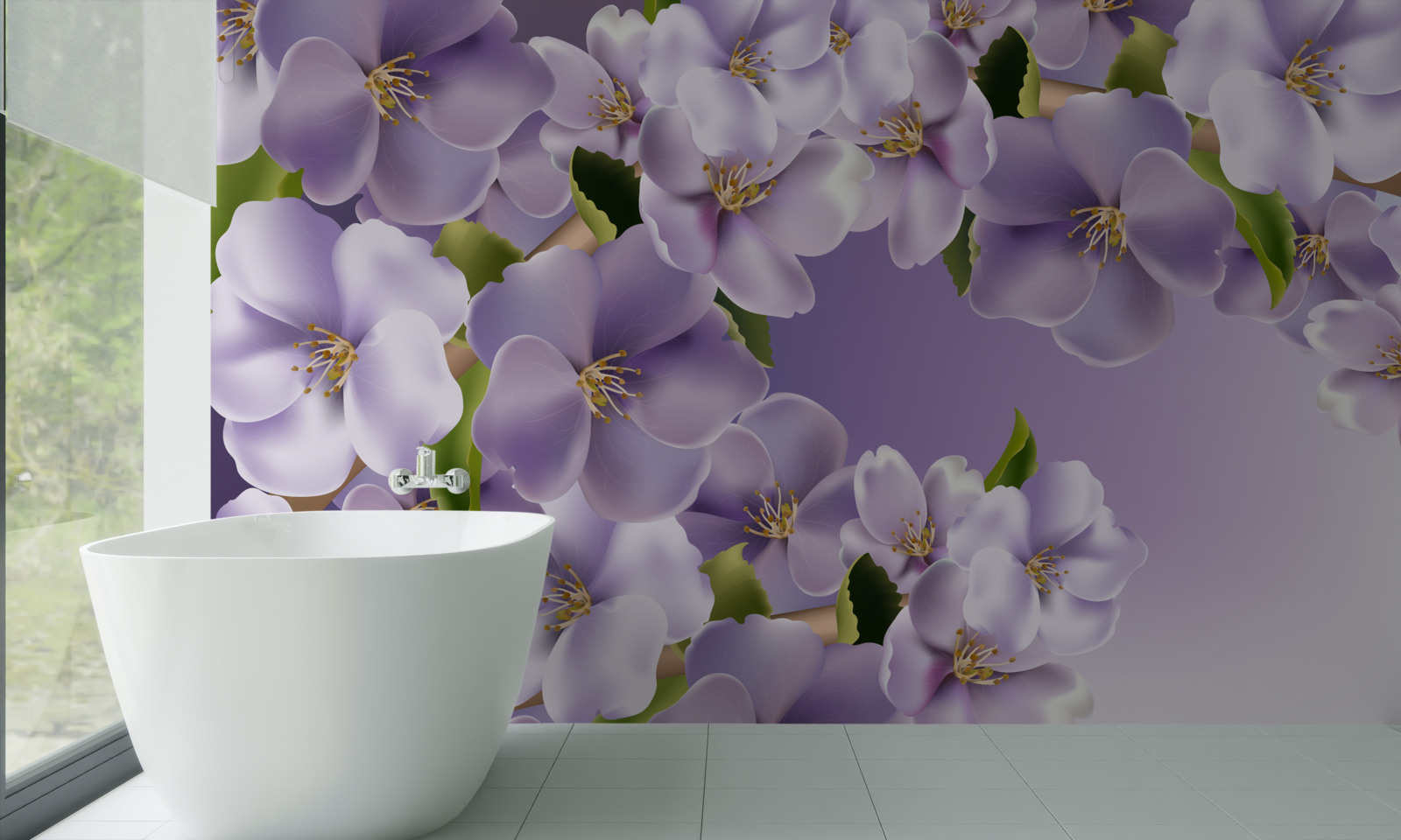 Fototapeta jemné odtiene orgovánu v jemnom kvete orchidey