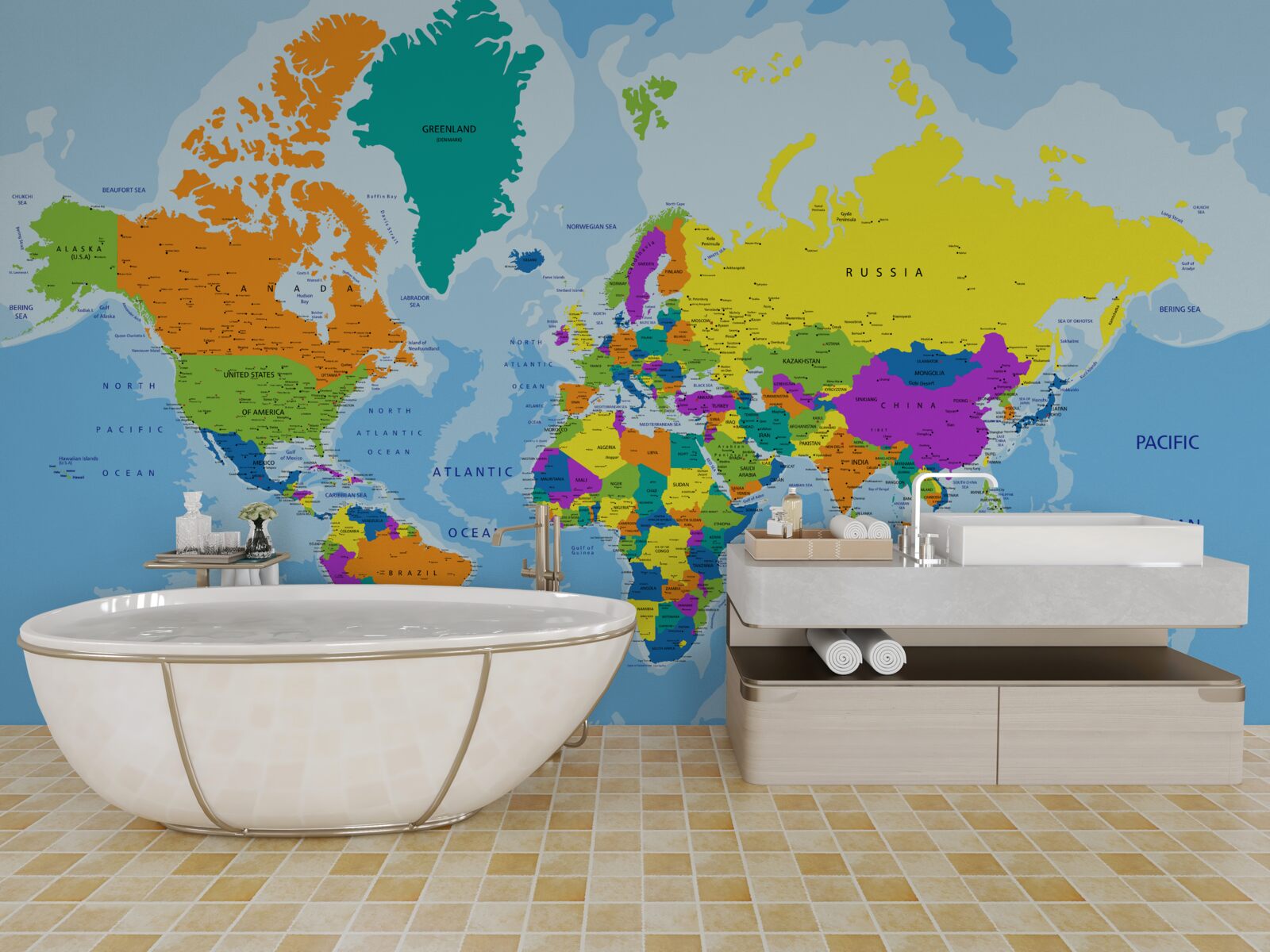 Fototapeta Svetový geopolitický vzor