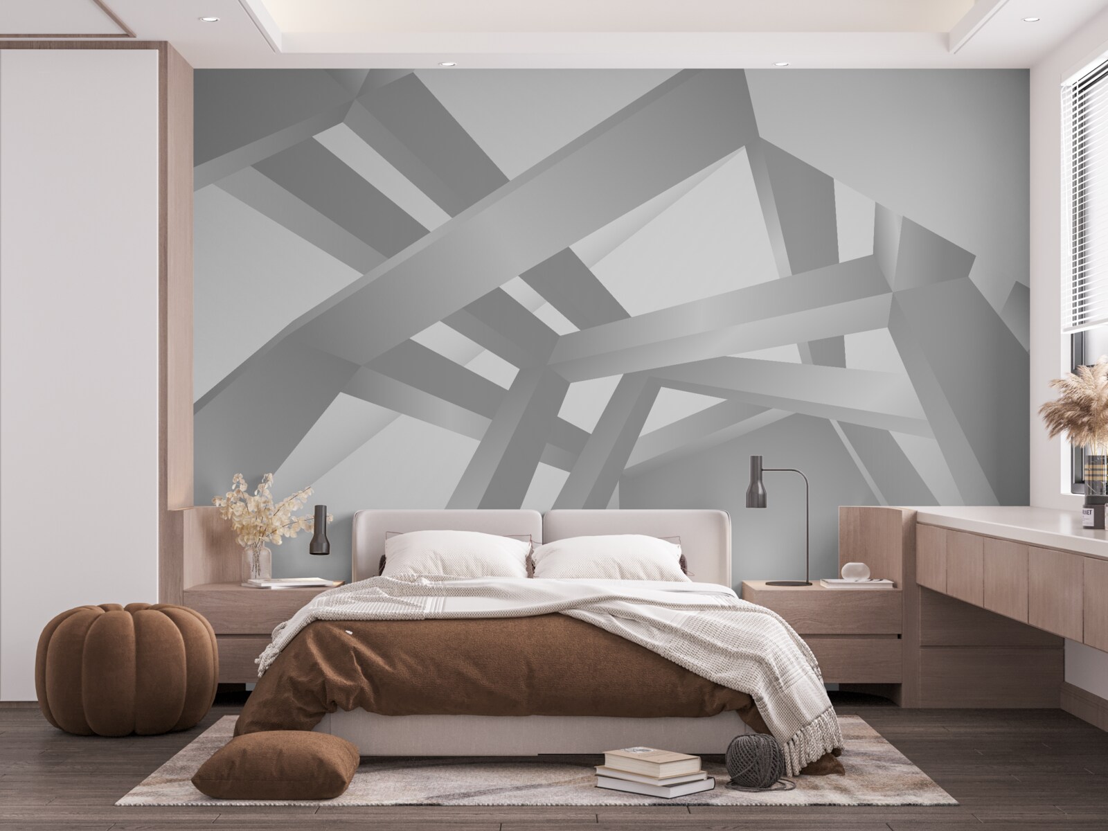 Fototapeta chodba s jasným geometrickým vzorom