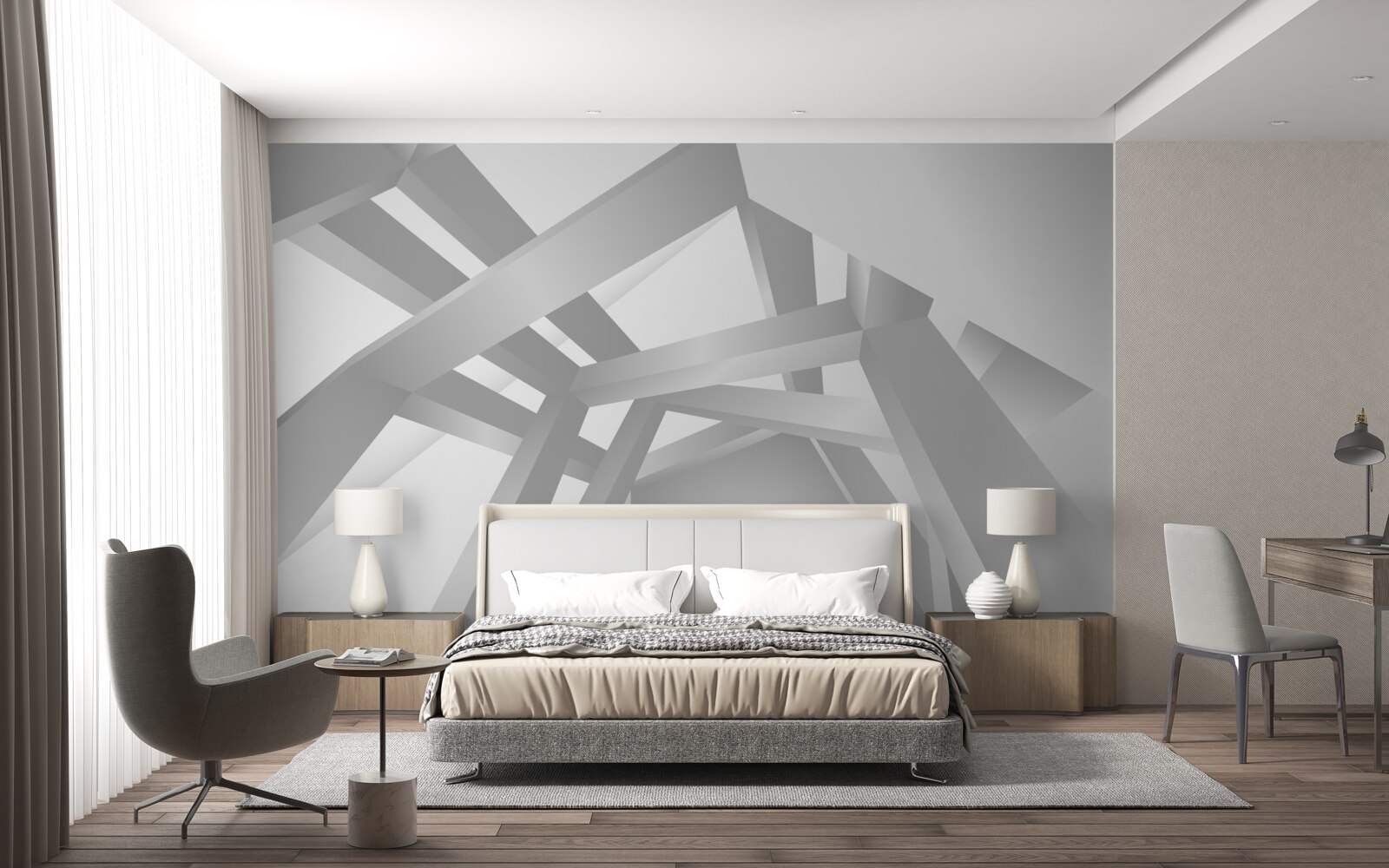 Fototapeta chodba s jasným geometrickým vzorom