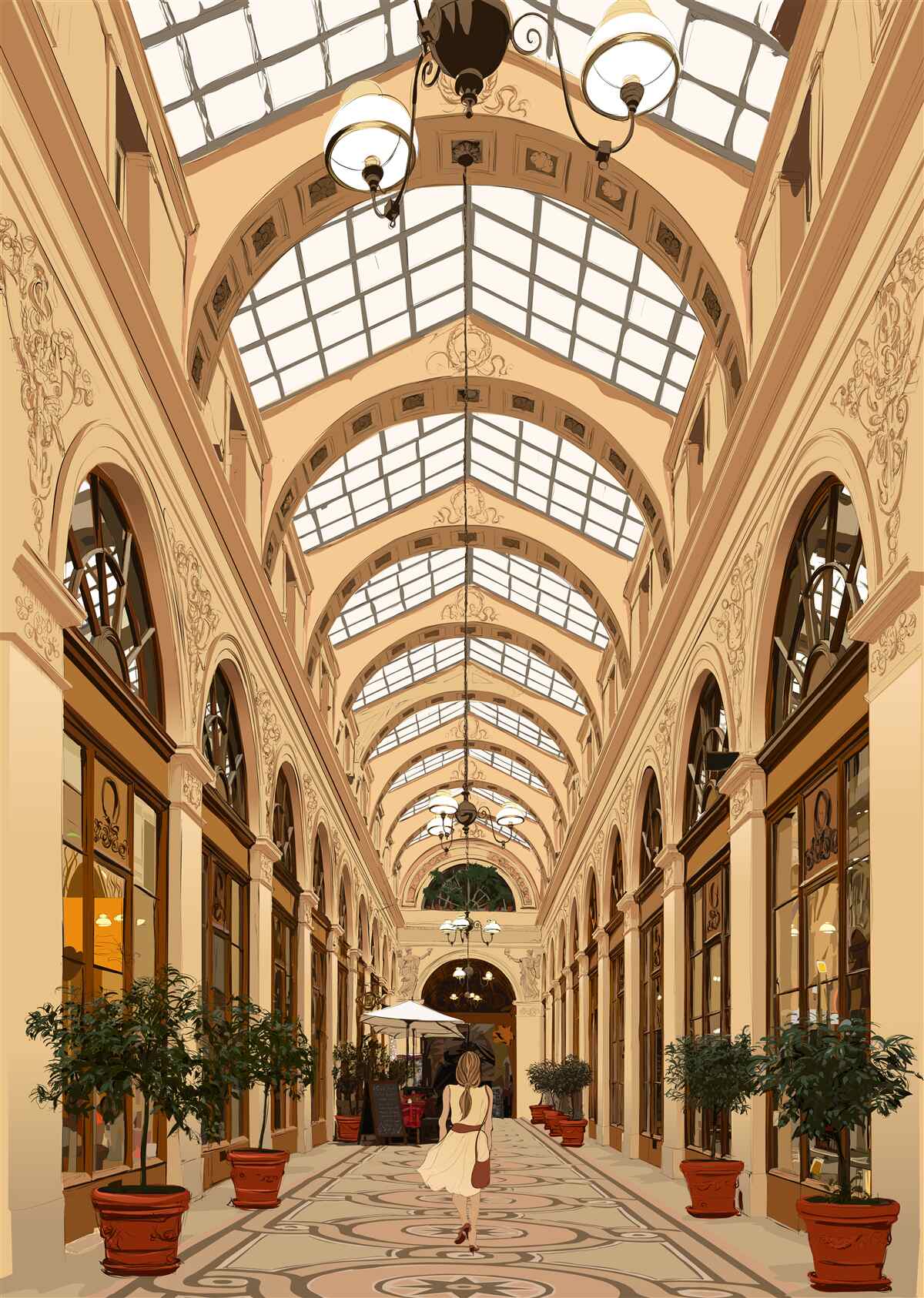 Fototapeta priehľadná chodba