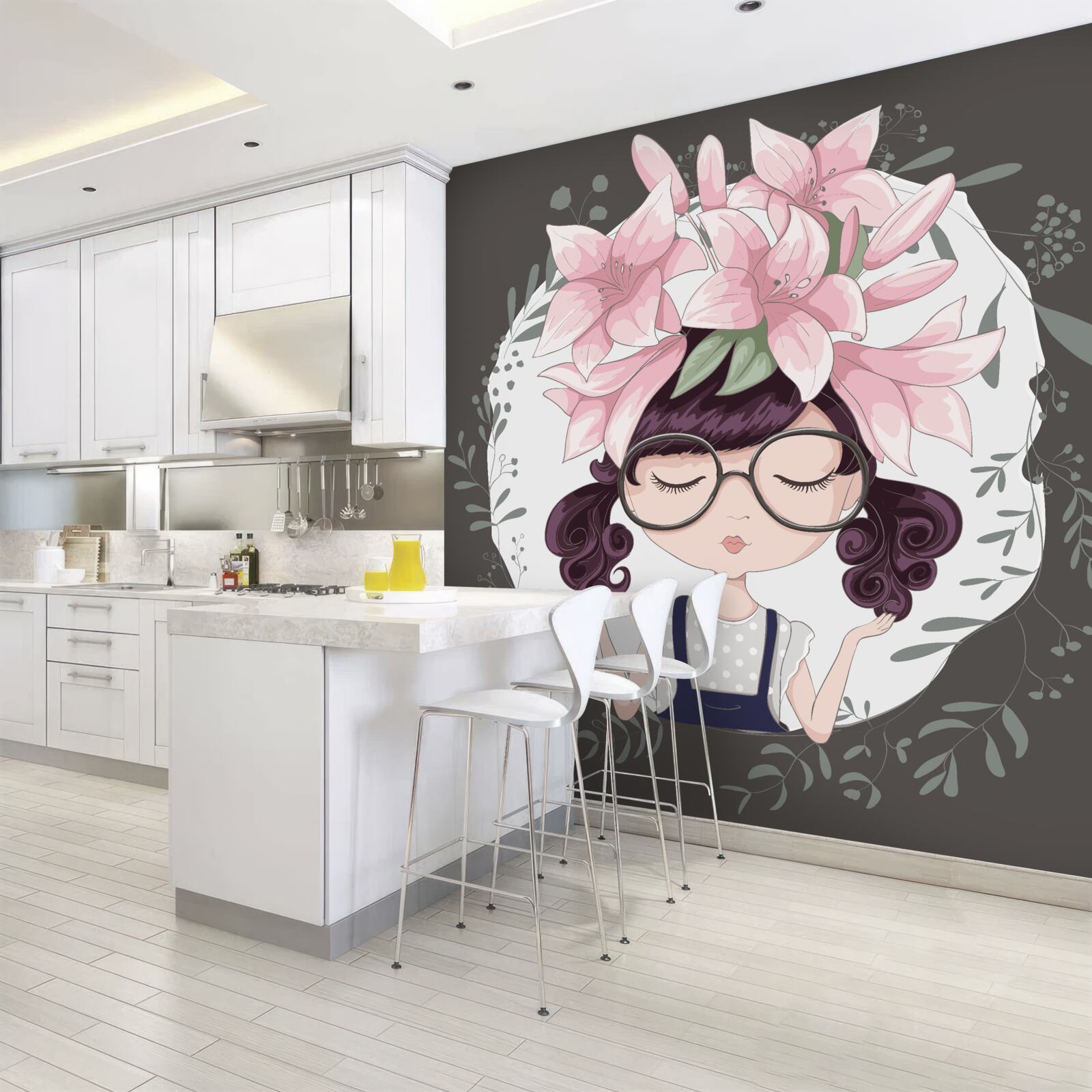 Fototapeta dievča s vencom na hlave