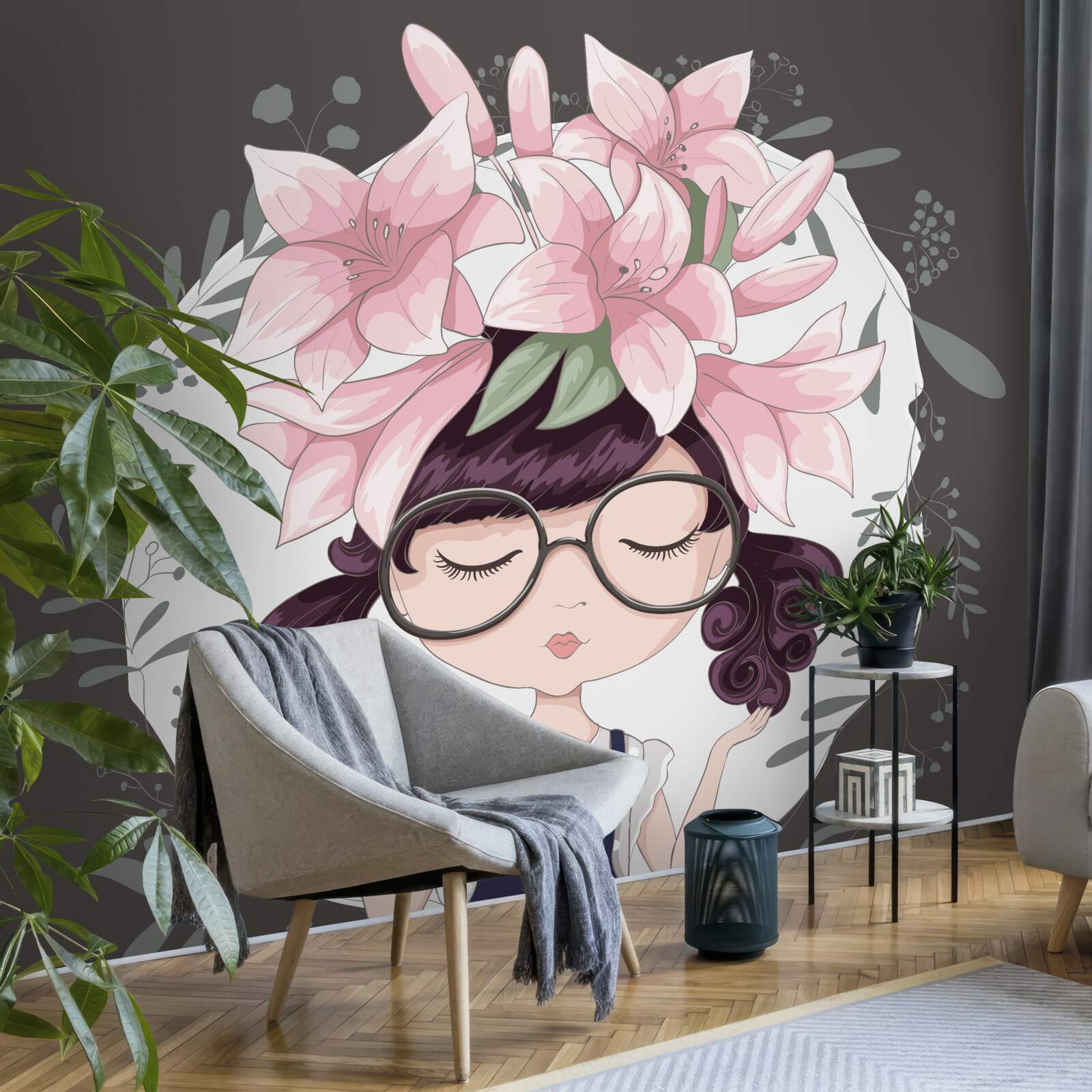 Fototapeta dievča s vencom na hlave