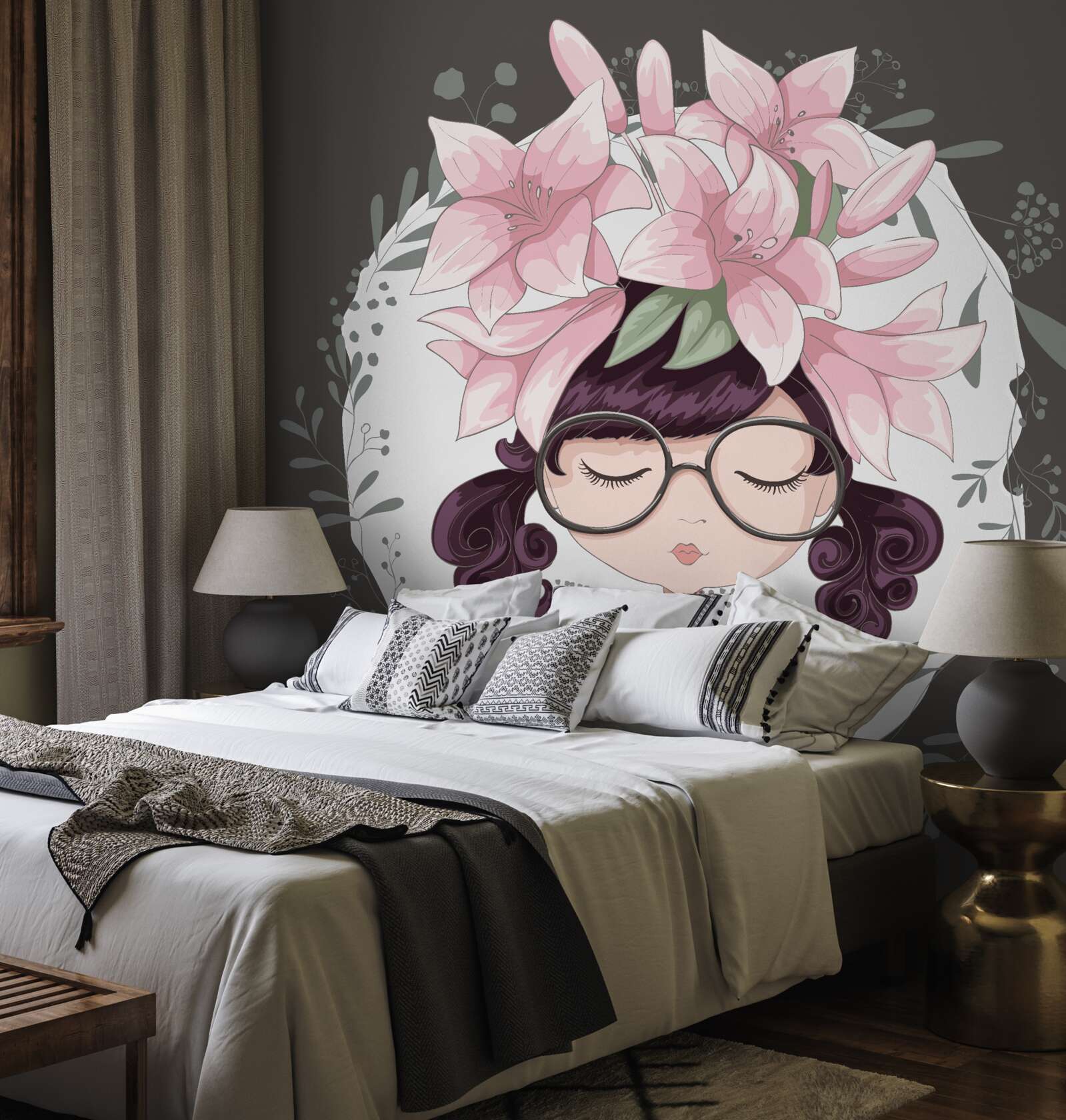 Fototapeta dievča s vencom na hlave