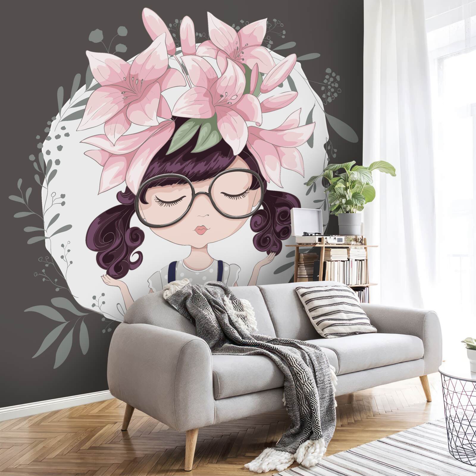 Fototapeta dievča s vencom na hlave