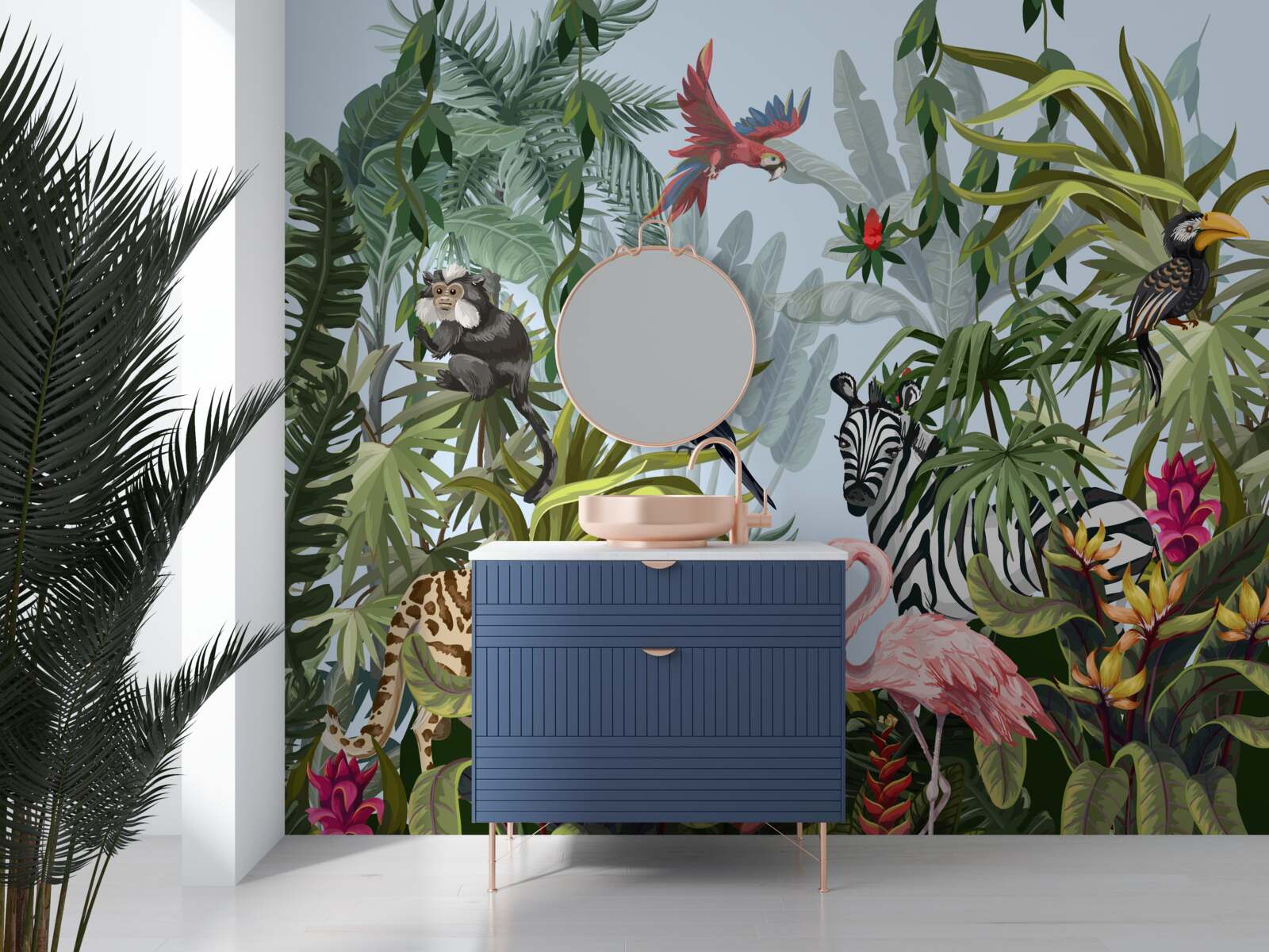 Fototapeta denná džungľová vegetácia a divoká zver