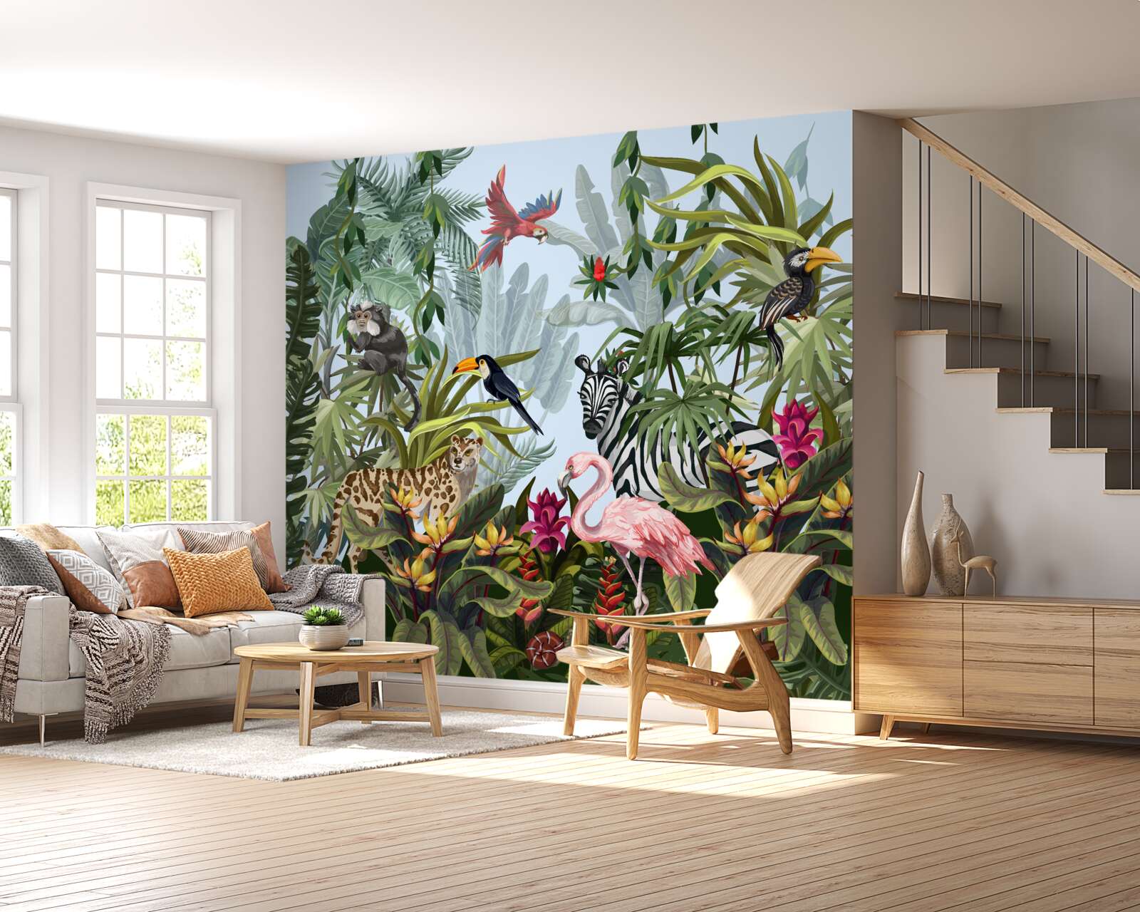 Fototapeta denná džungľová vegetácia a divoká zver