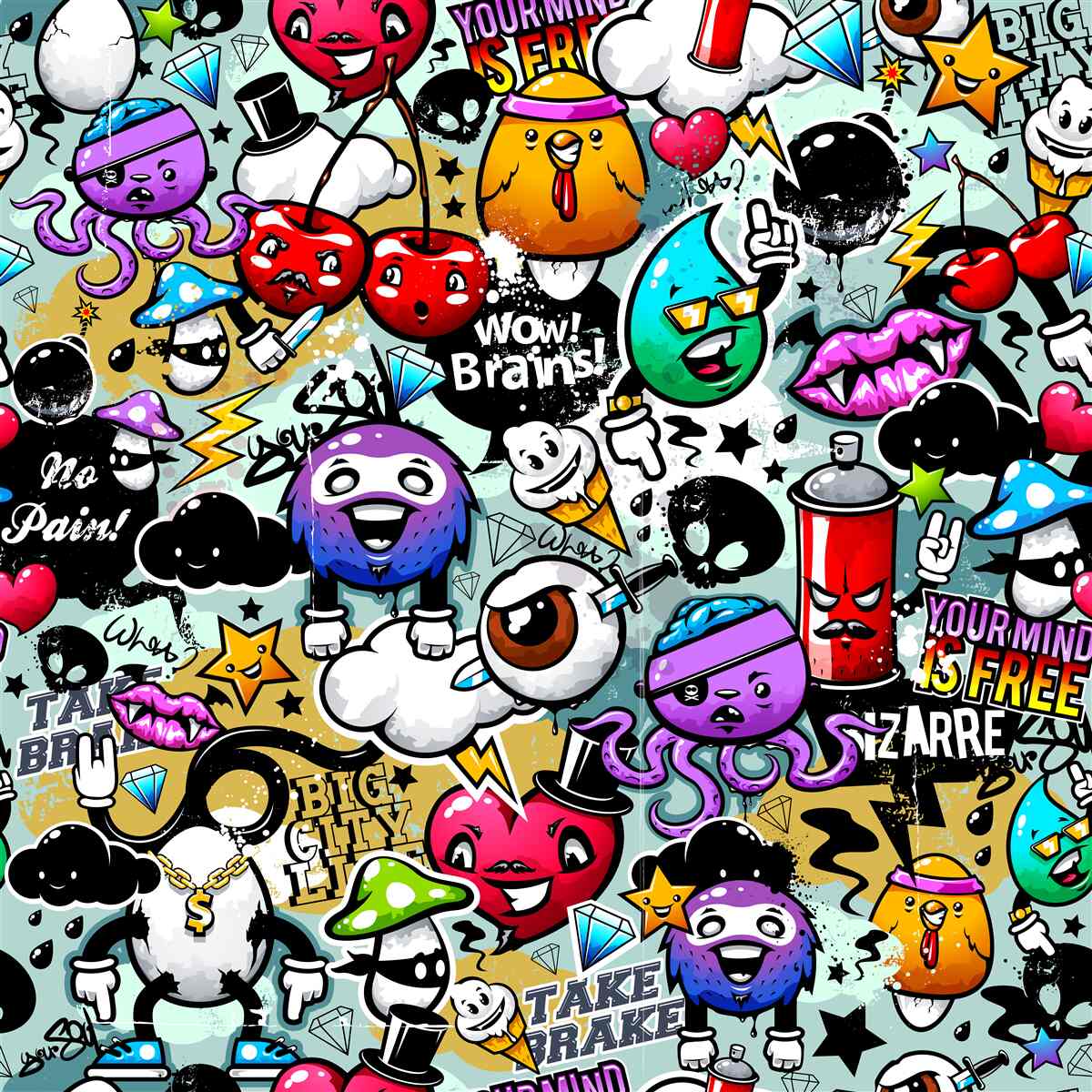 Fototapeta pulzujúce pouličné umenie