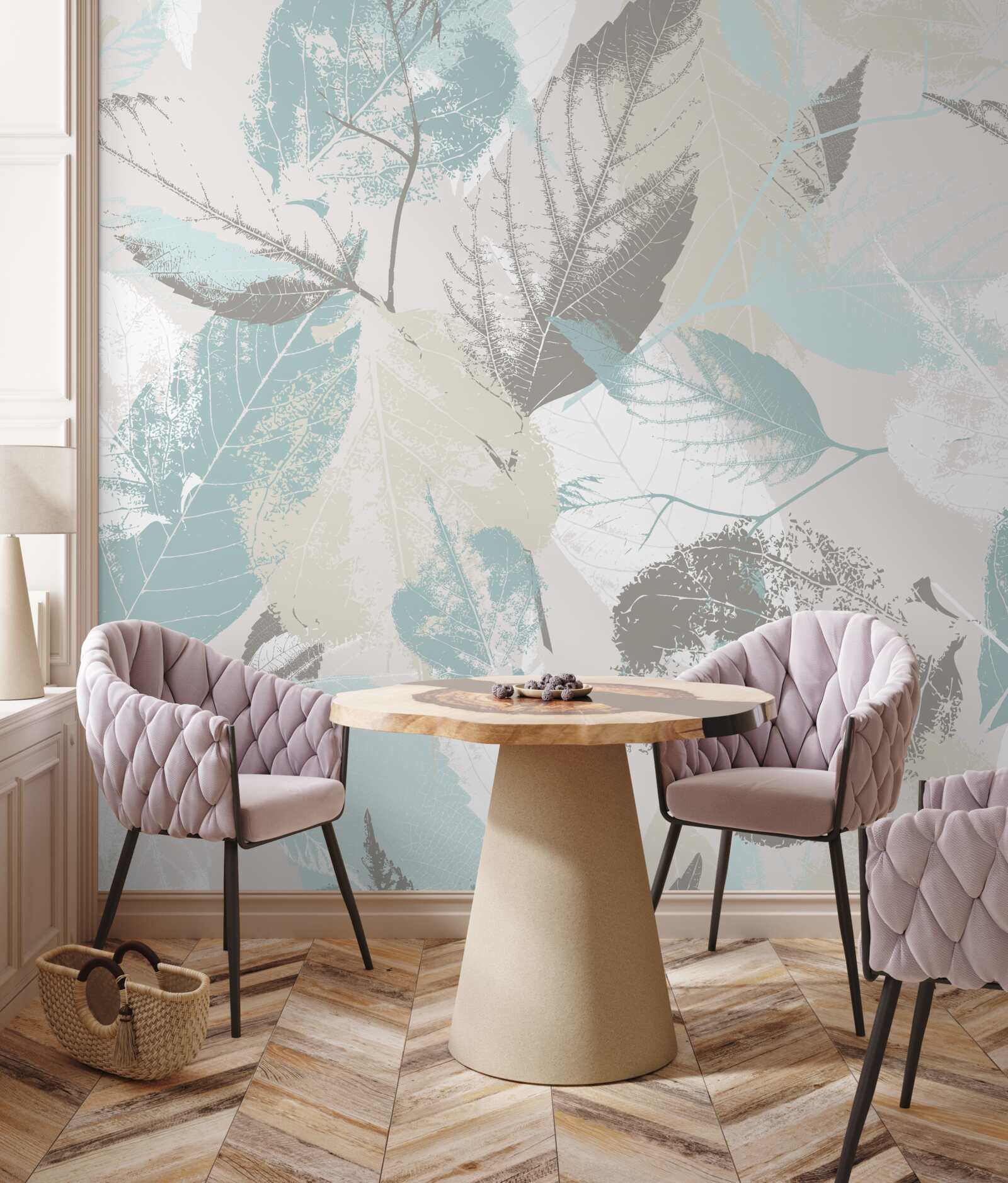 Fototapeta ťahy štetcom v tvare listu