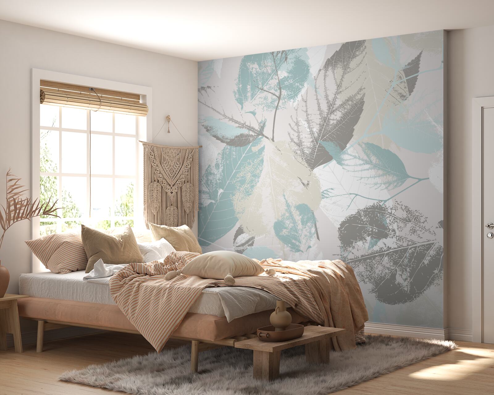 Fototapeta ťahy štetcom v tvare listu