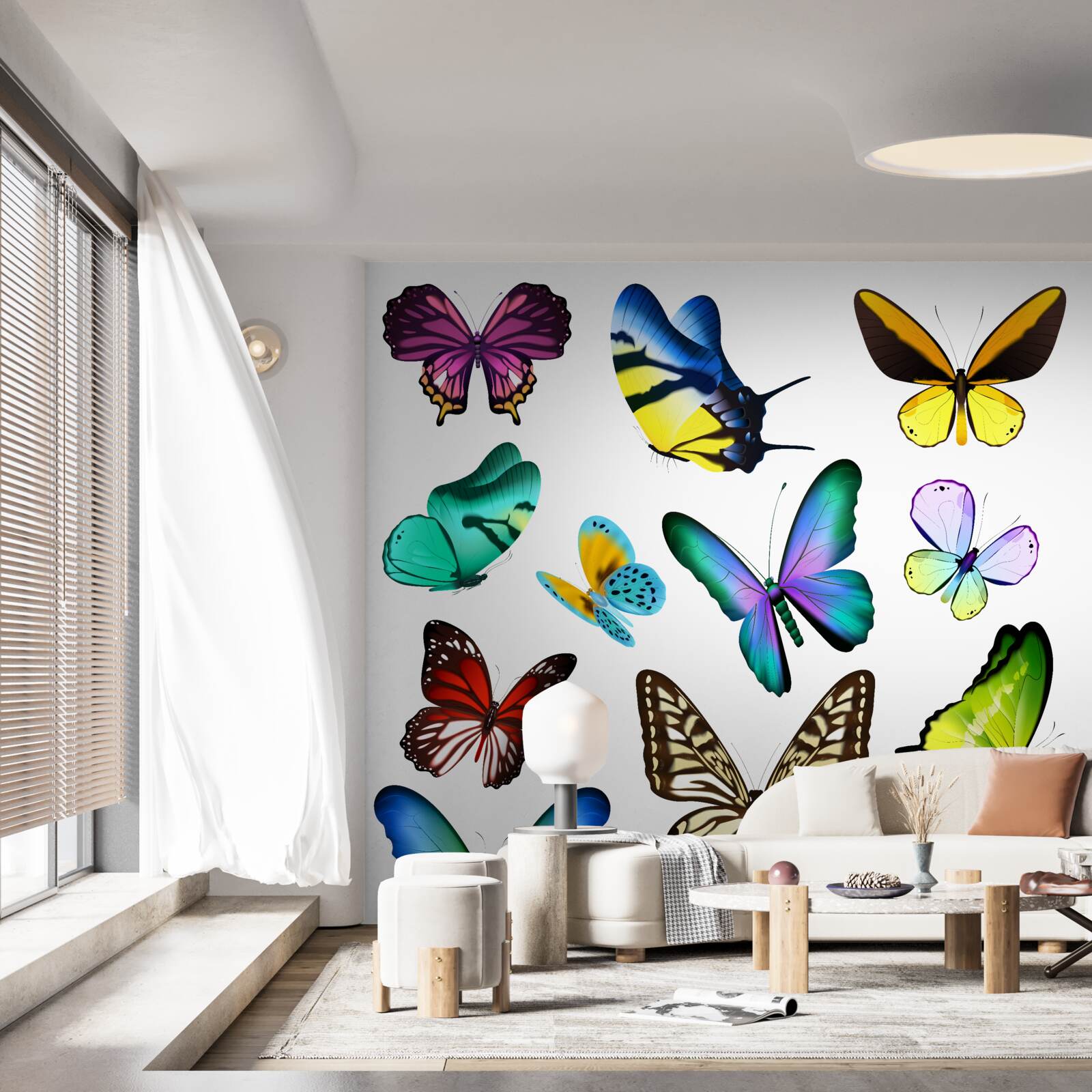 Fototapeta akvarel zobrazujúci škandinávske listy