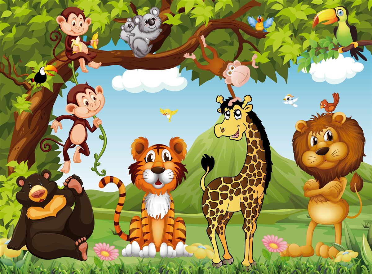 Fototapeta zvieratá žijúce na lesnej čistinke