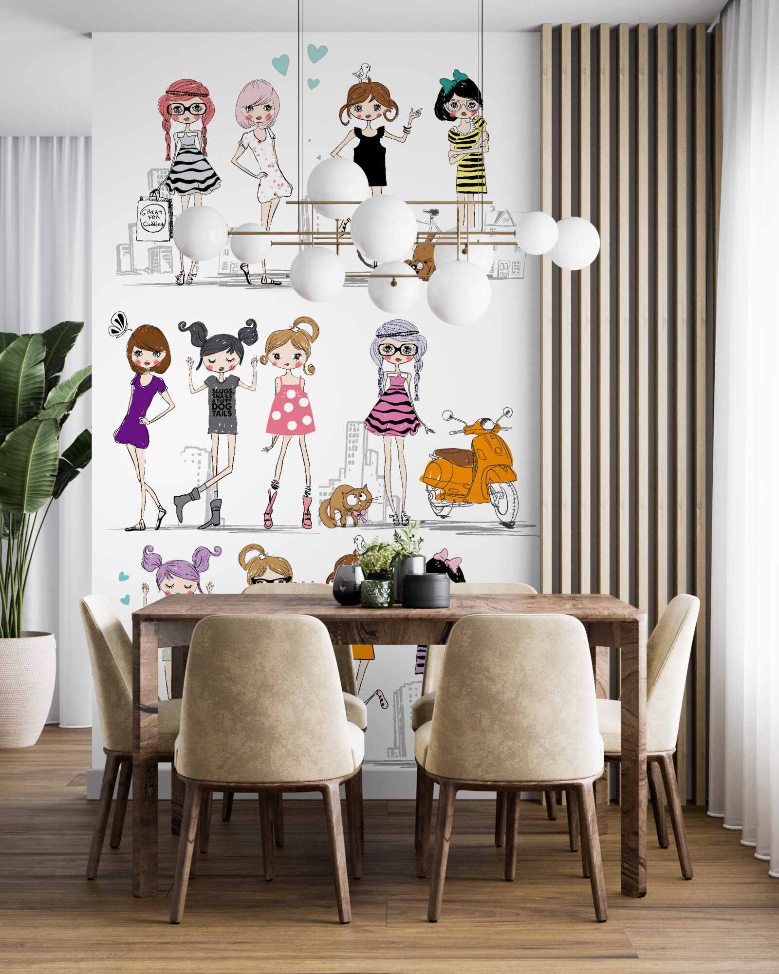 Fototapeta animované štýlové dievčatá