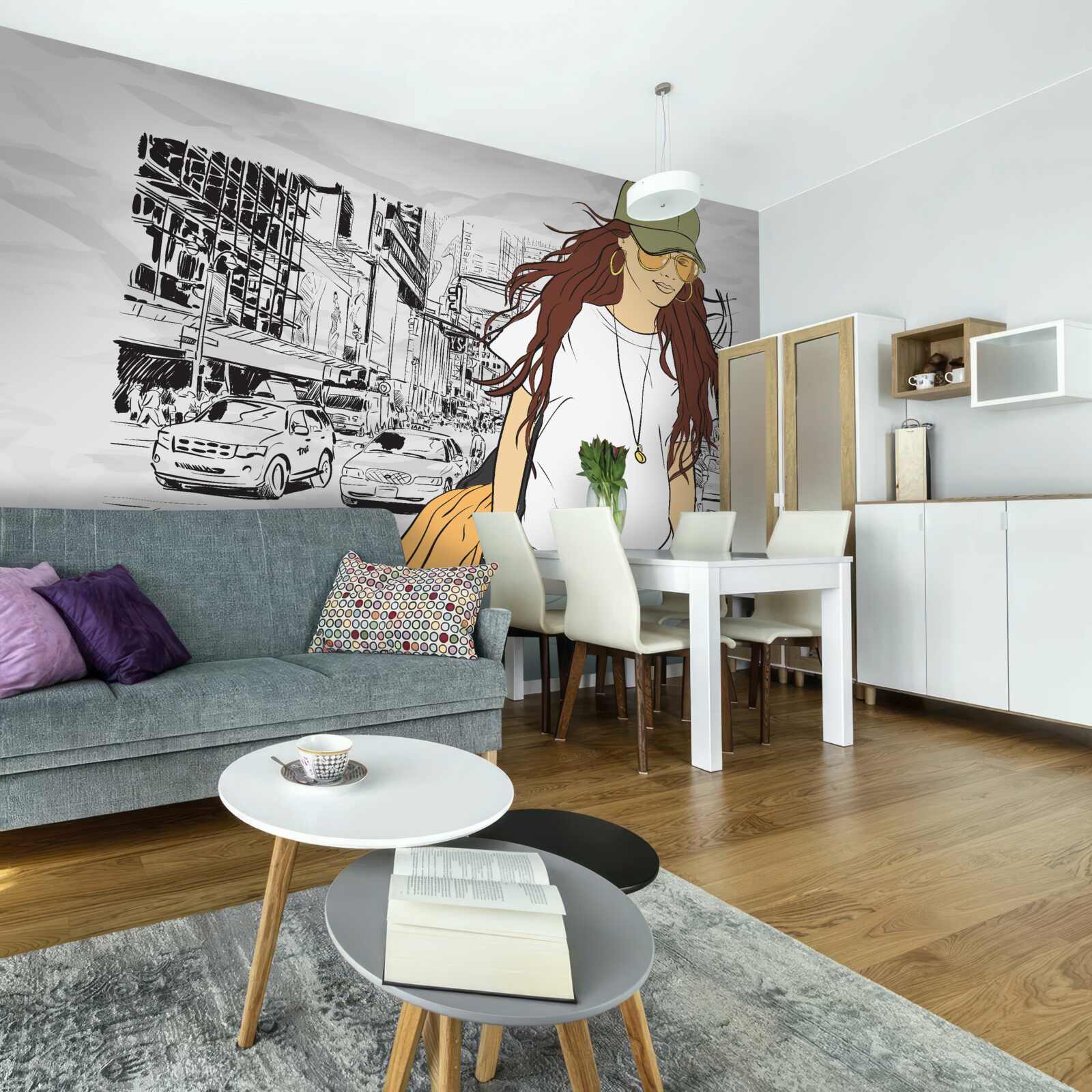 Fototapeta štýlové a atraktívne dievča