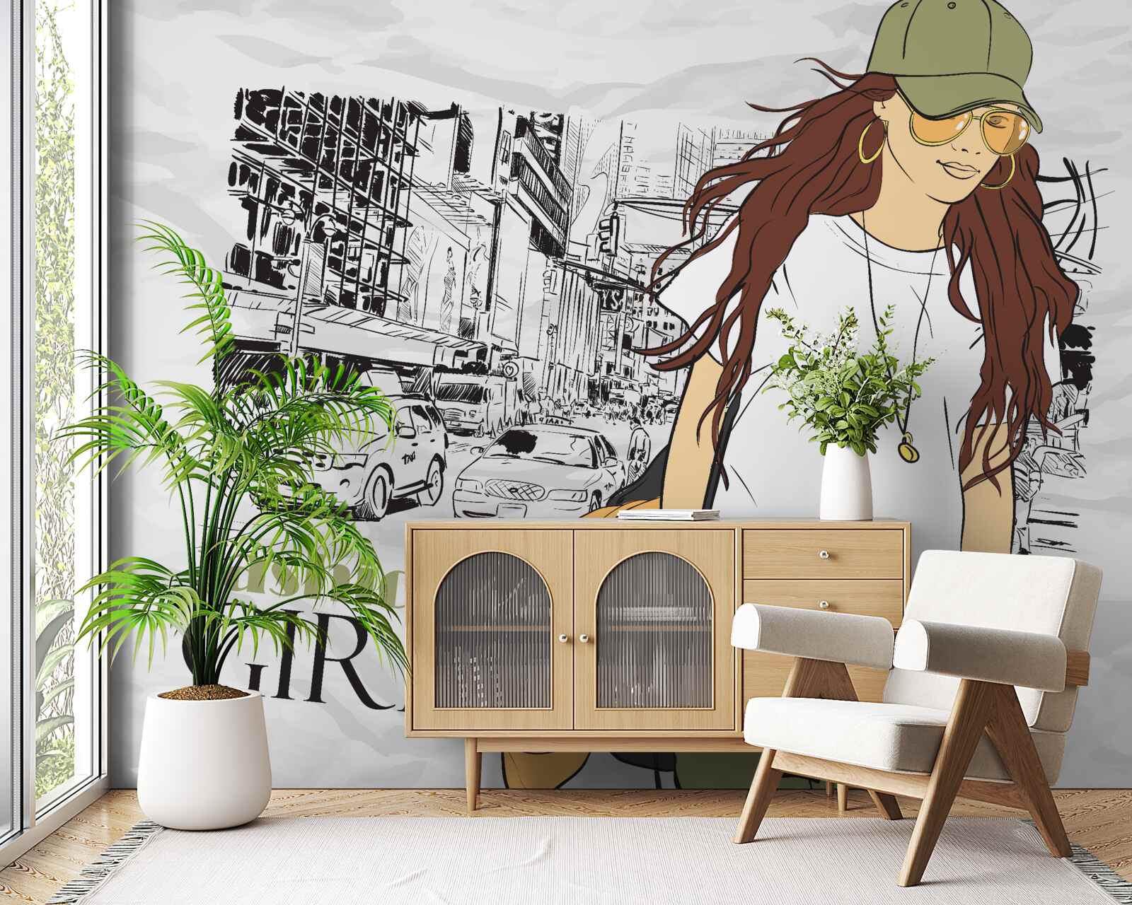 Fototapeta štýlové a atraktívne dievča