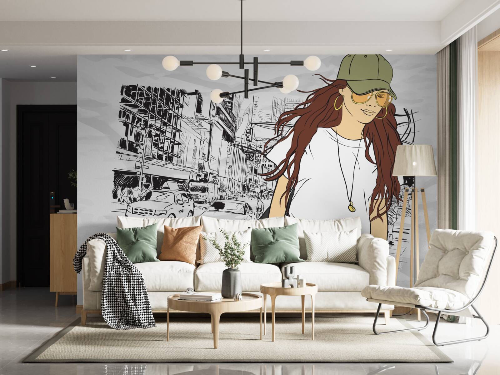 Fototapeta štýlové a atraktívne dievča