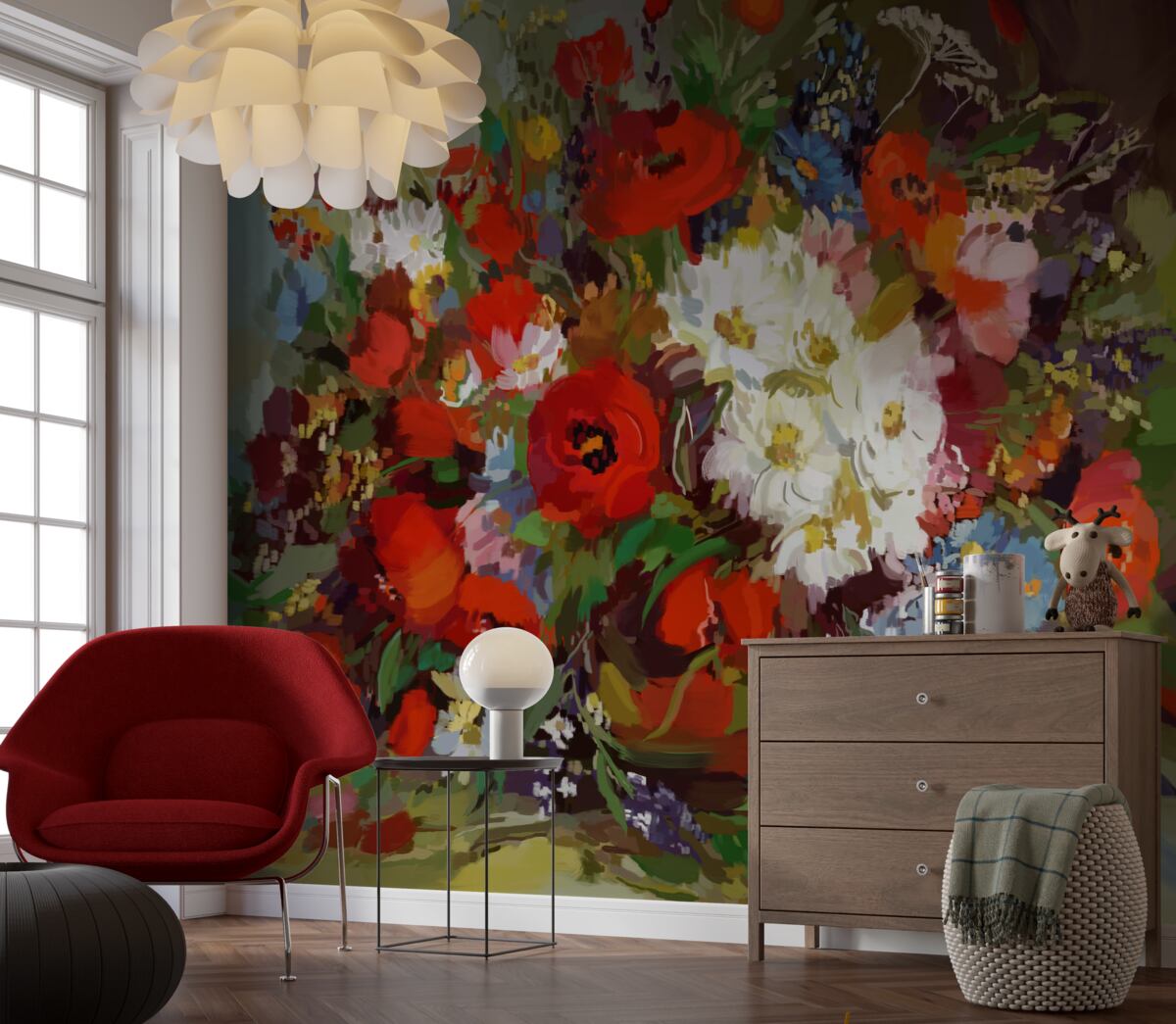 Fototapeta zloženie kvetov zozbieraných z letných lúk