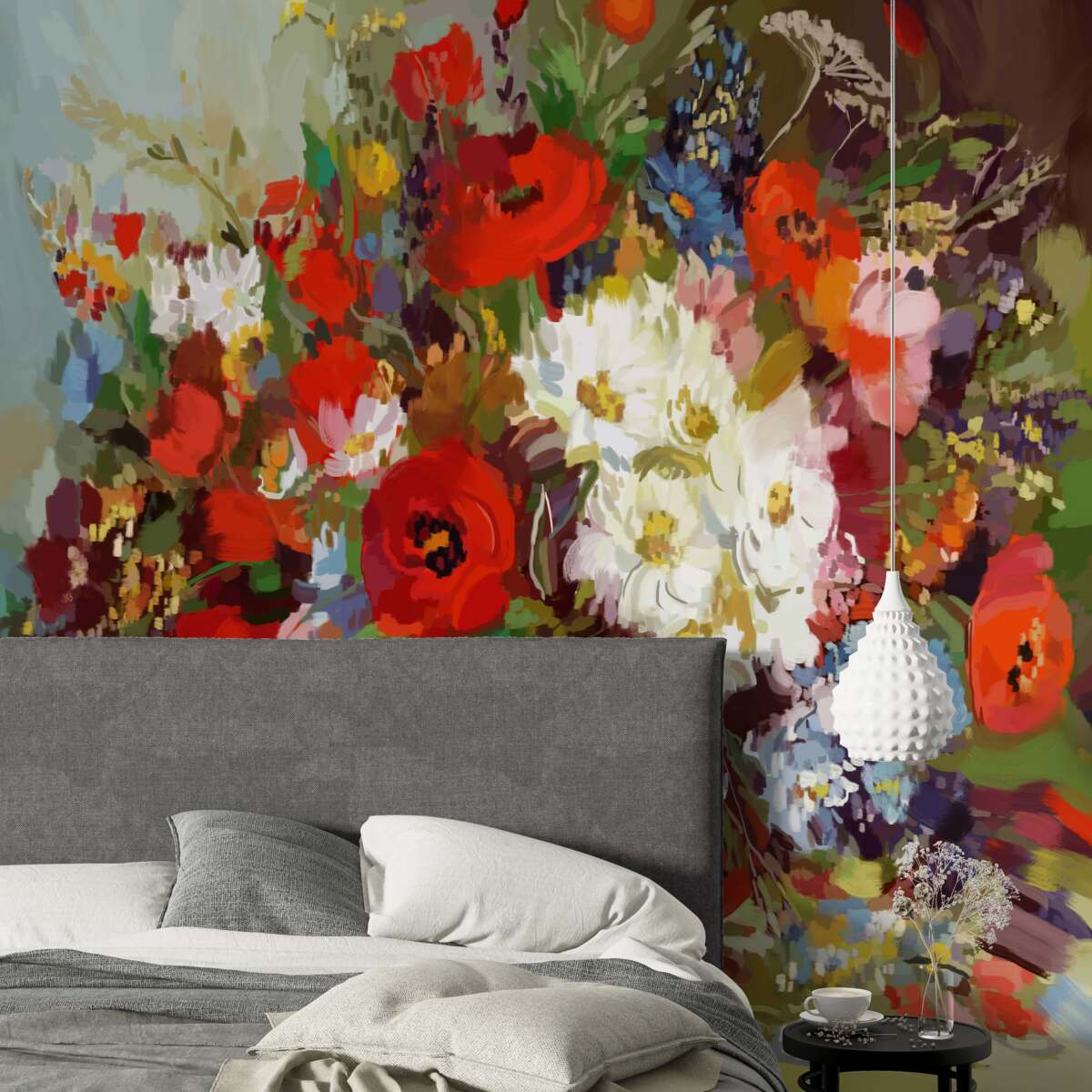 Fototapeta zloženie kvetov zozbieraných z letných lúk