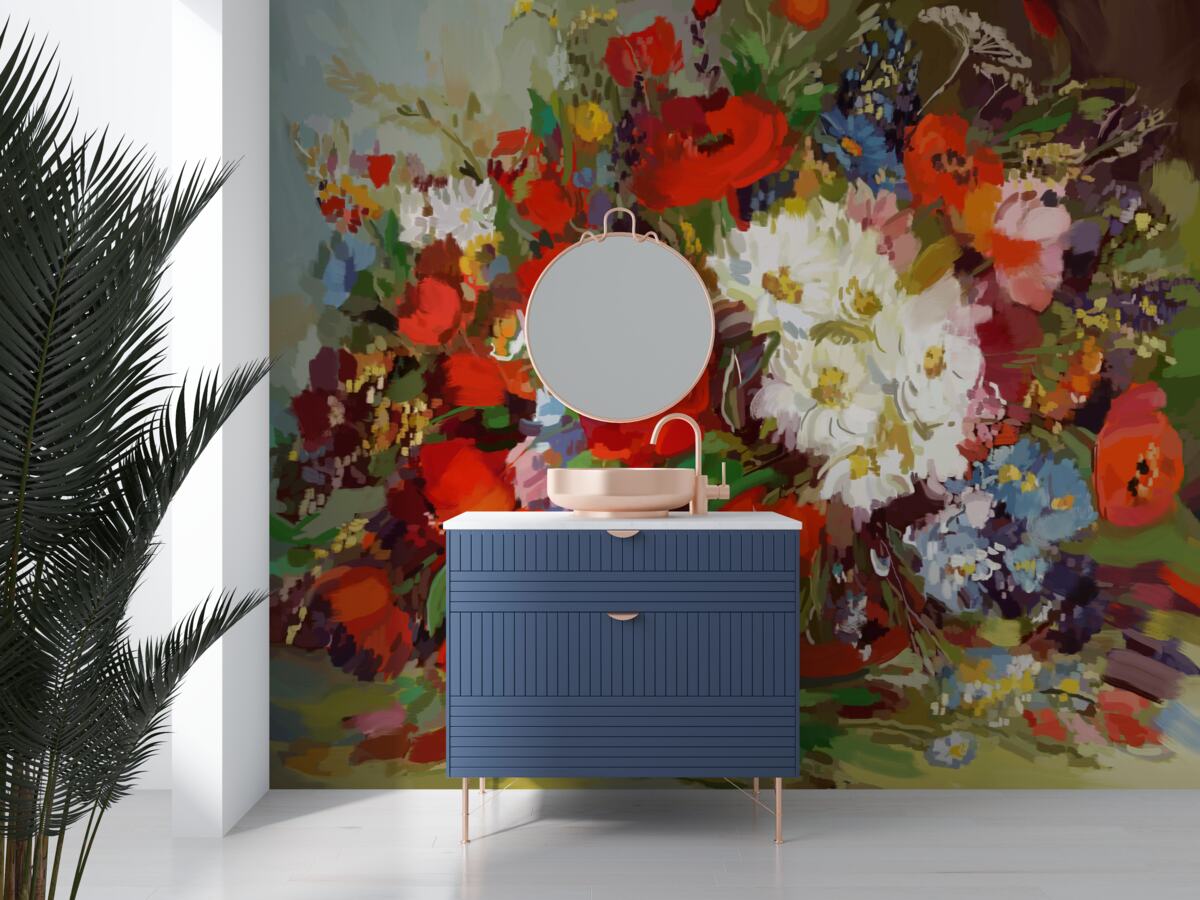 Fototapeta zloženie kvetov zozbieraných z letných lúk