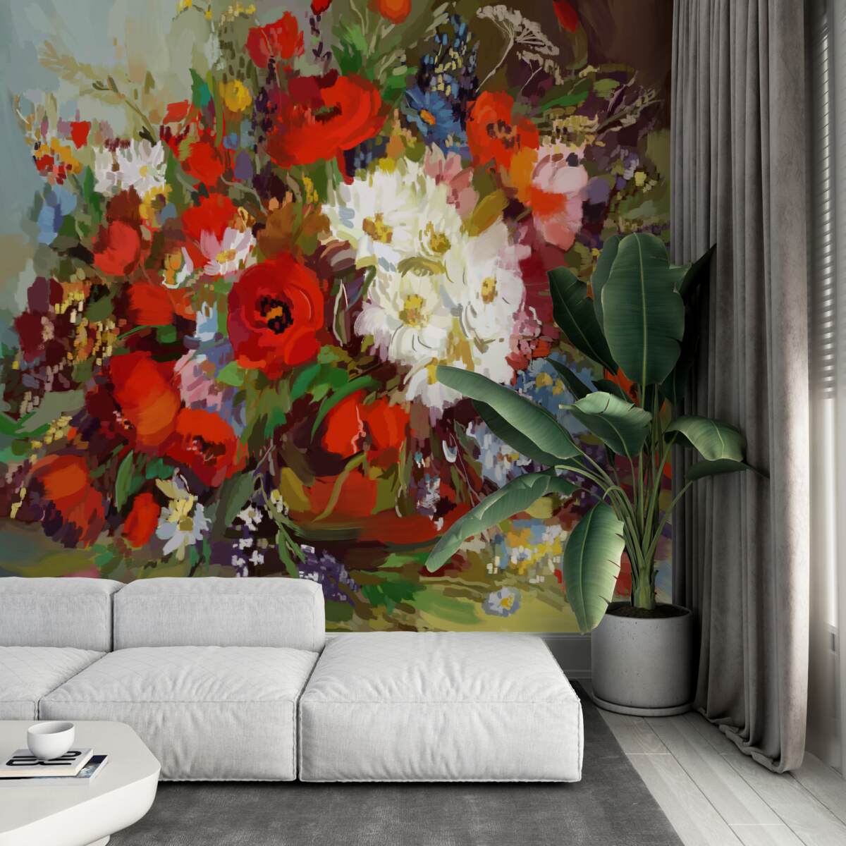 Fototapeta zloženie kvetov zozbieraných z letných lúk