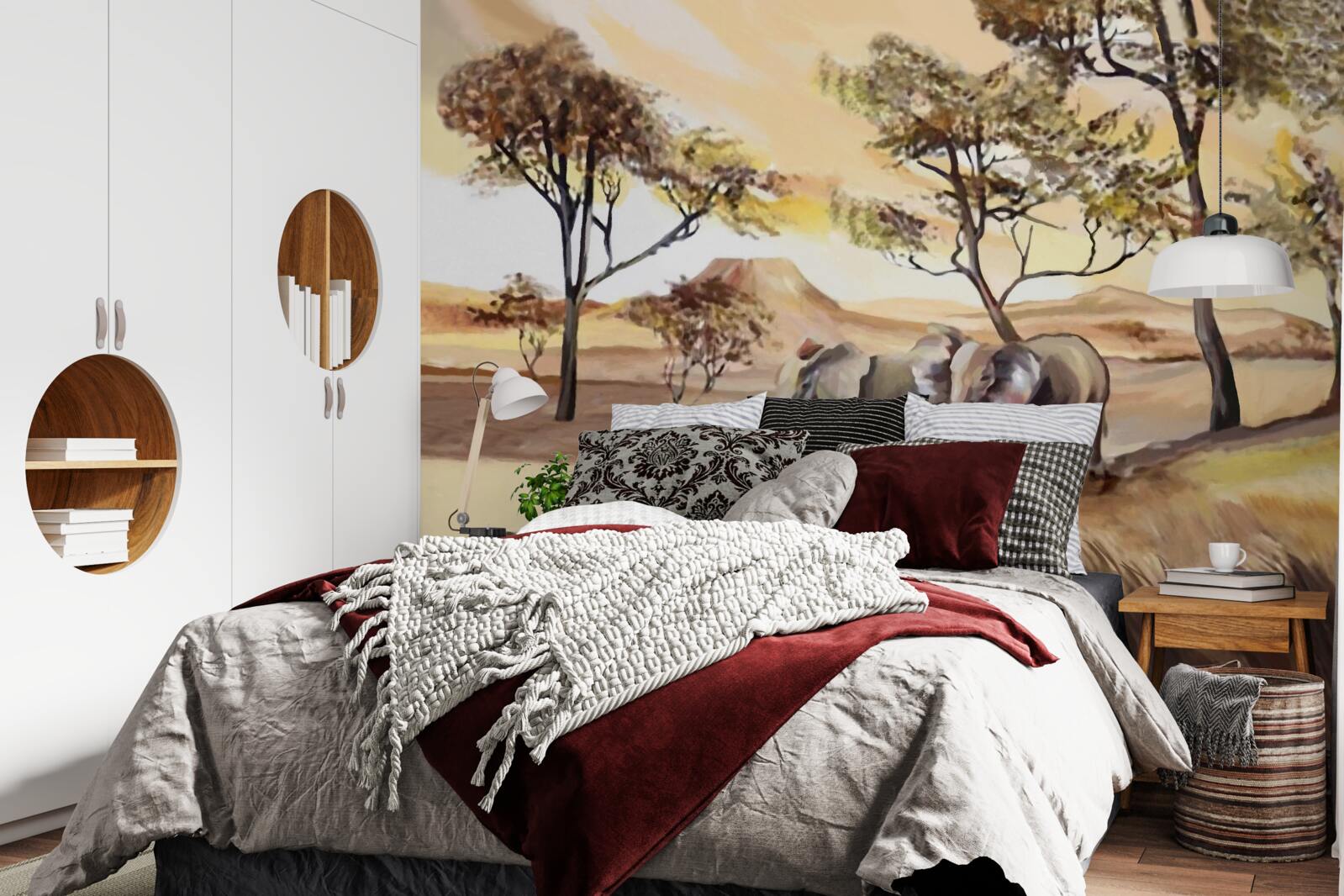 Fototapeta sloní rodinný výlet