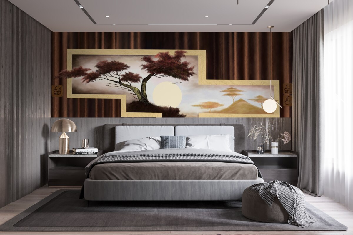 Fototapeta východ slnka nad starým bonsajom