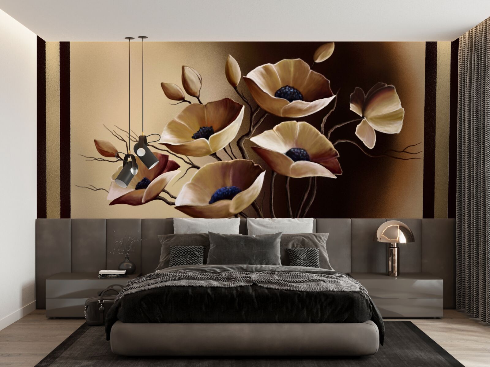 Fototapeta béžové maky v abstraktnom štýle