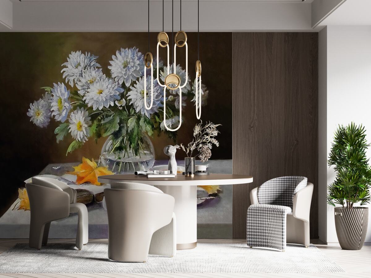 Fototapeta farby chryzantém na stole