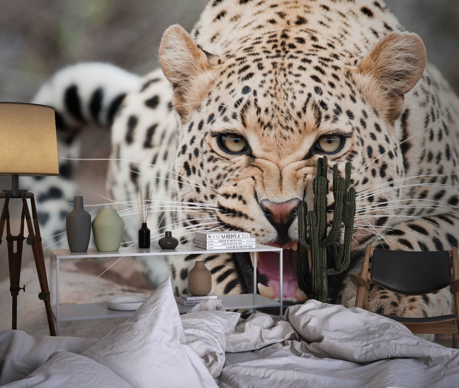 Fototapeta leopard sa chystá skočiť