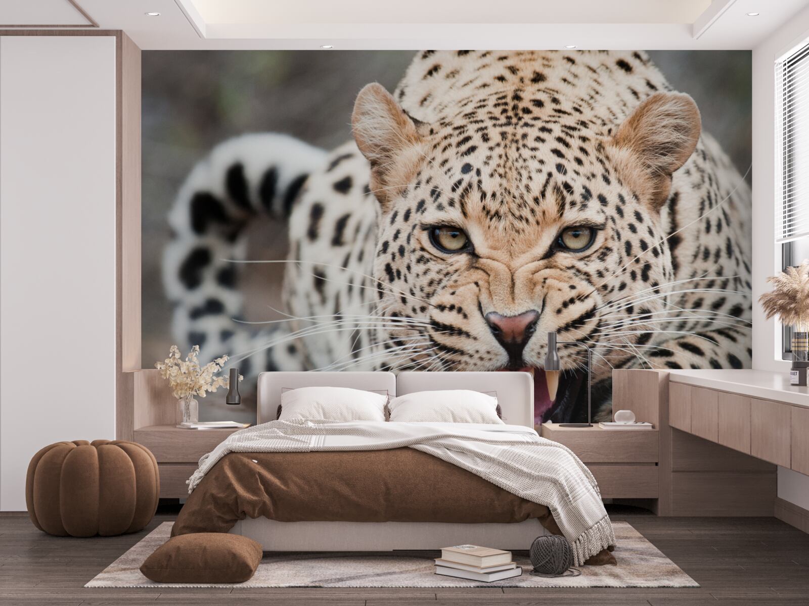 Fototapeta leopard sa chystá skočiť