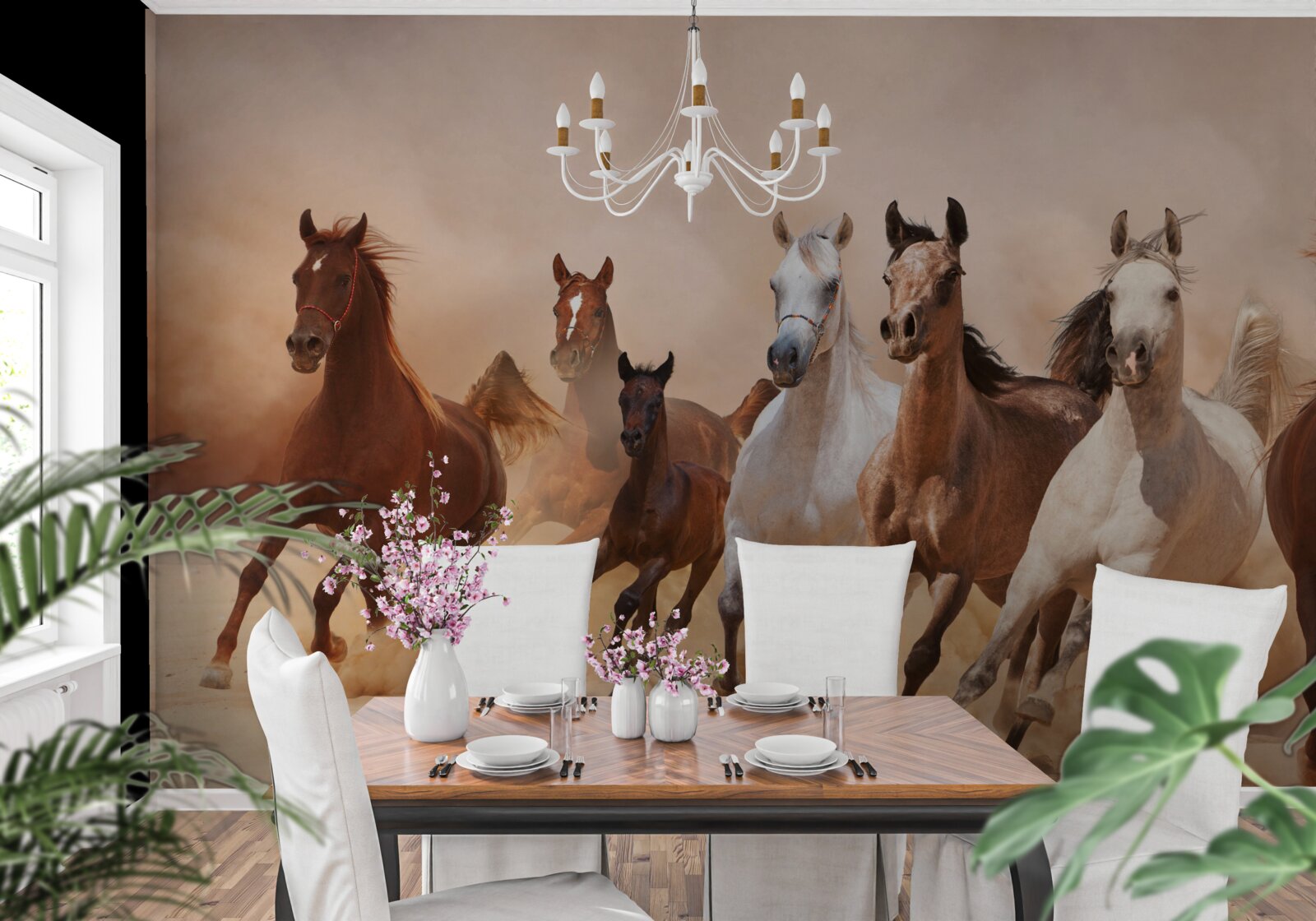 Fototapeta stádo voľných koní