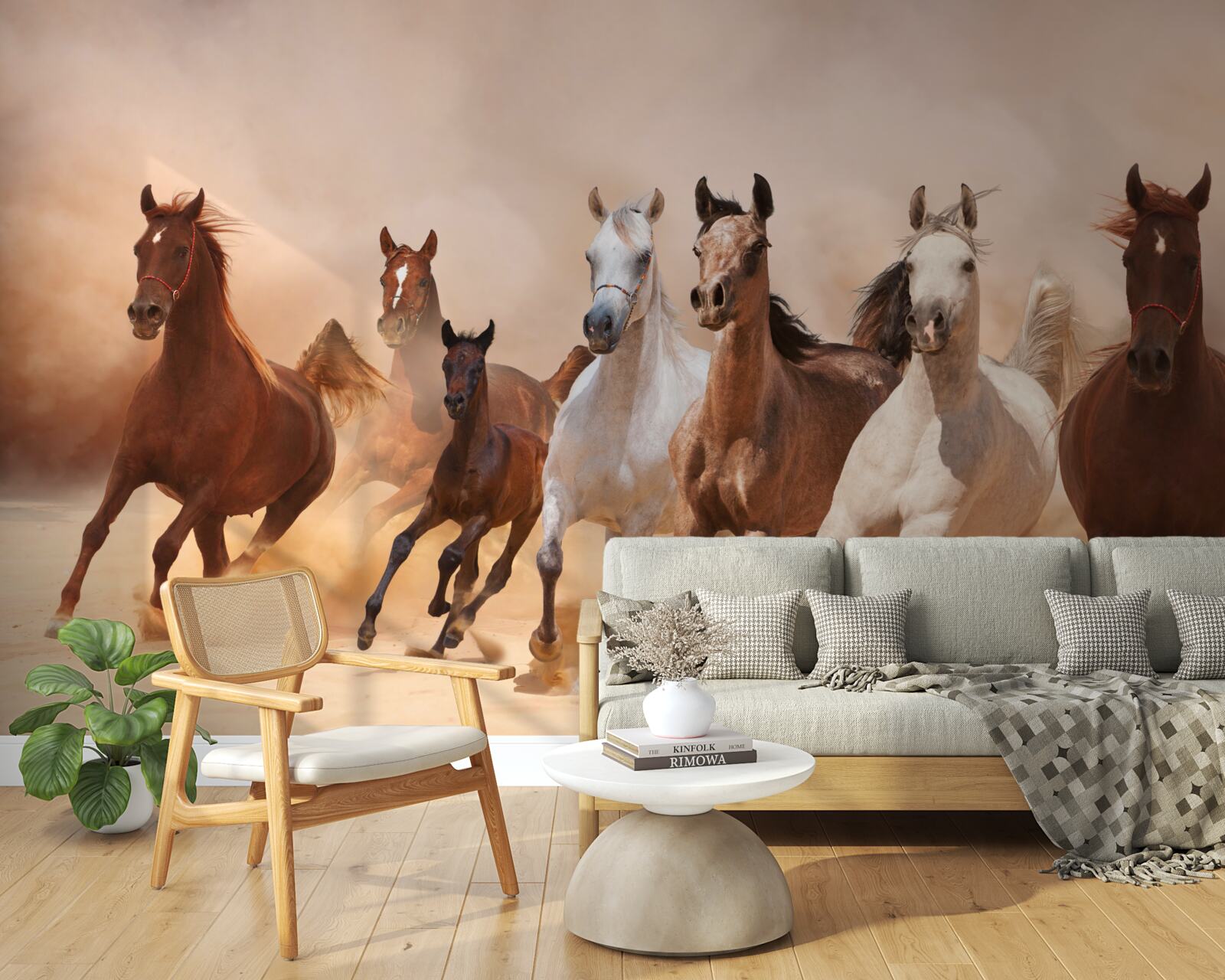 Fototapeta stádo voľných koní