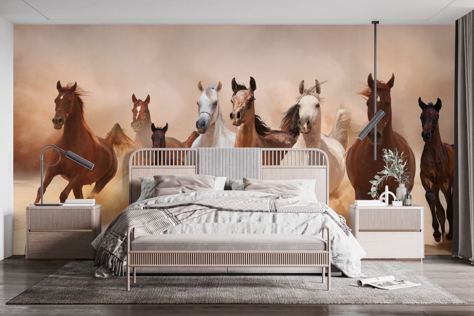 Fototapeta stádo voľných koní