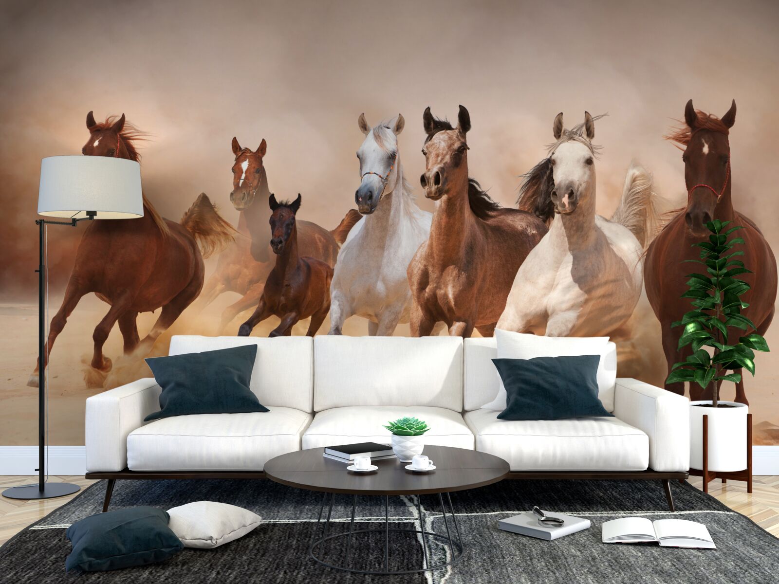 Fototapeta stádo voľných koní